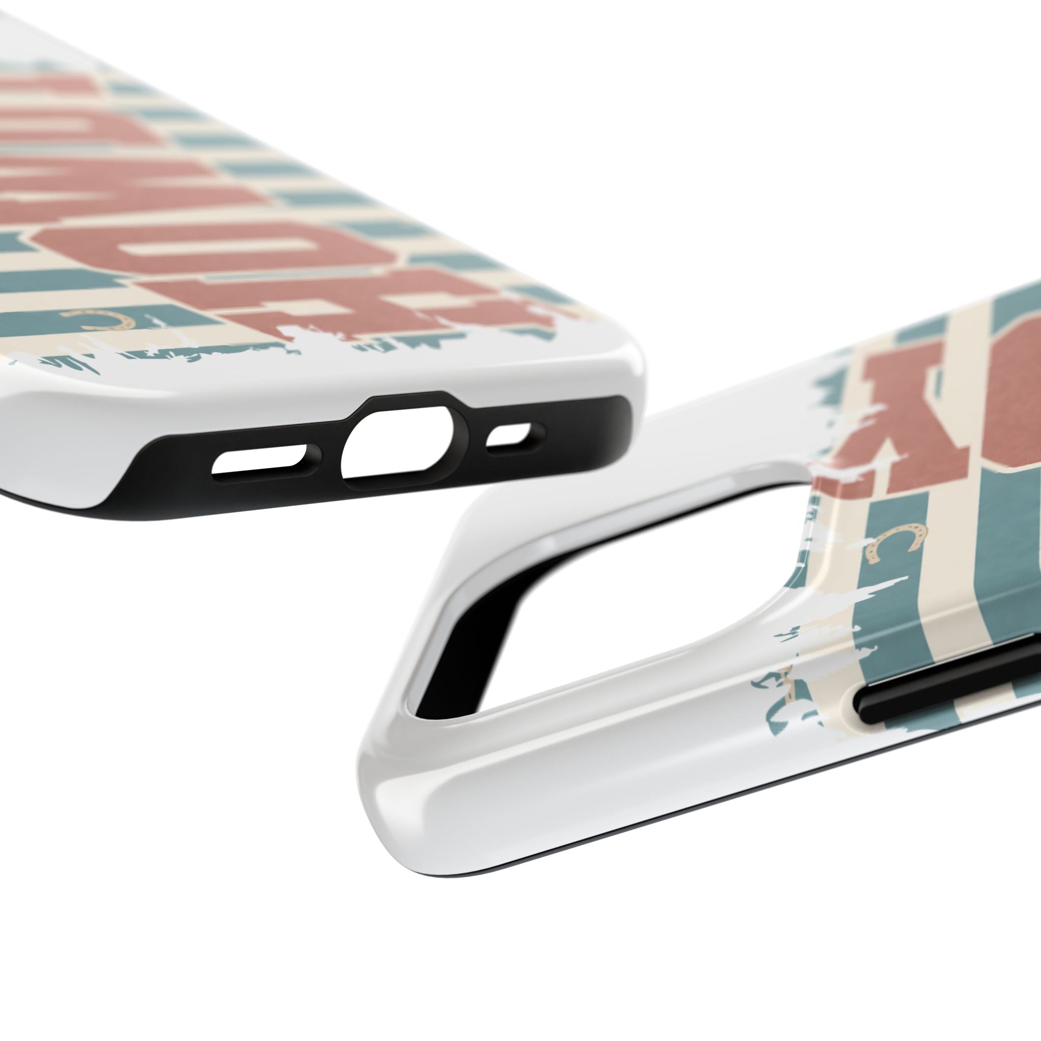Vintage 'LOVE' Striped Tough Phone Case