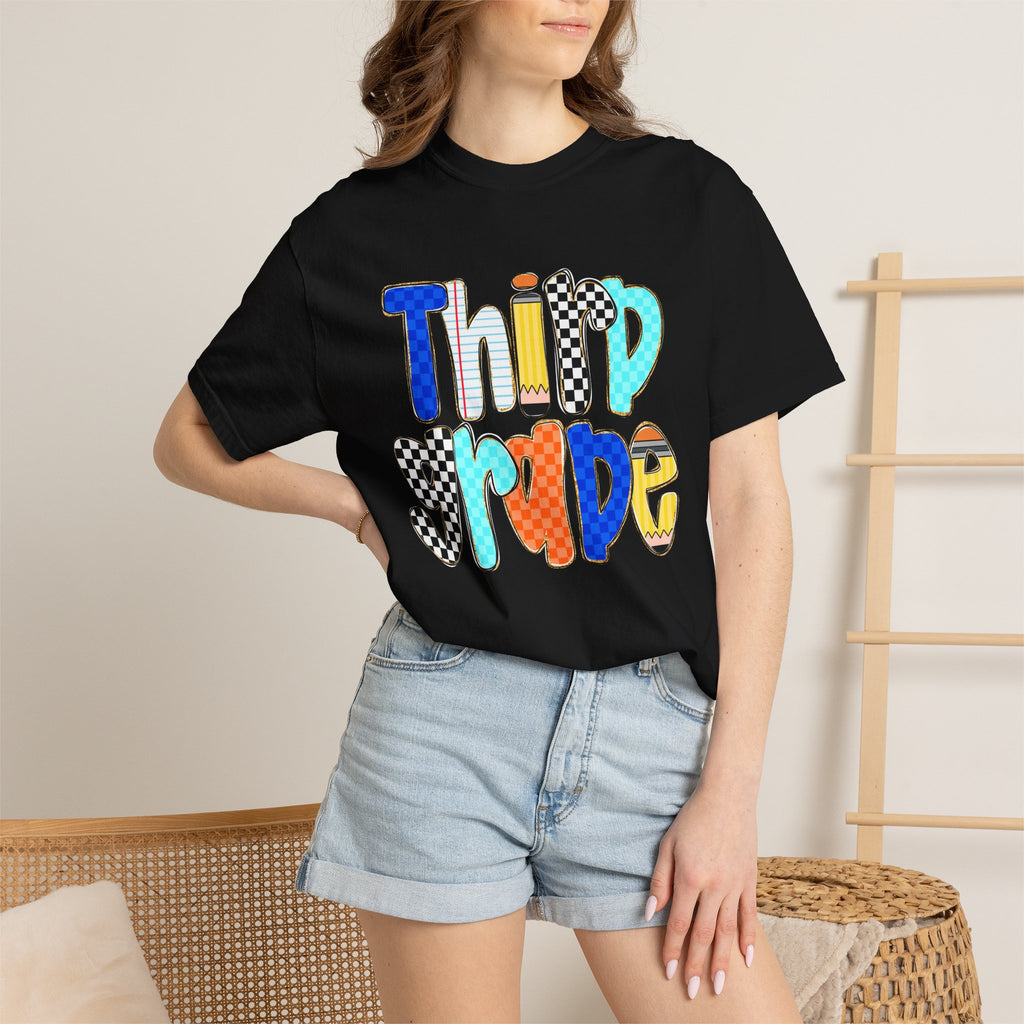 Third Grade T-Shirt — Colorful Retro School Pride Tee