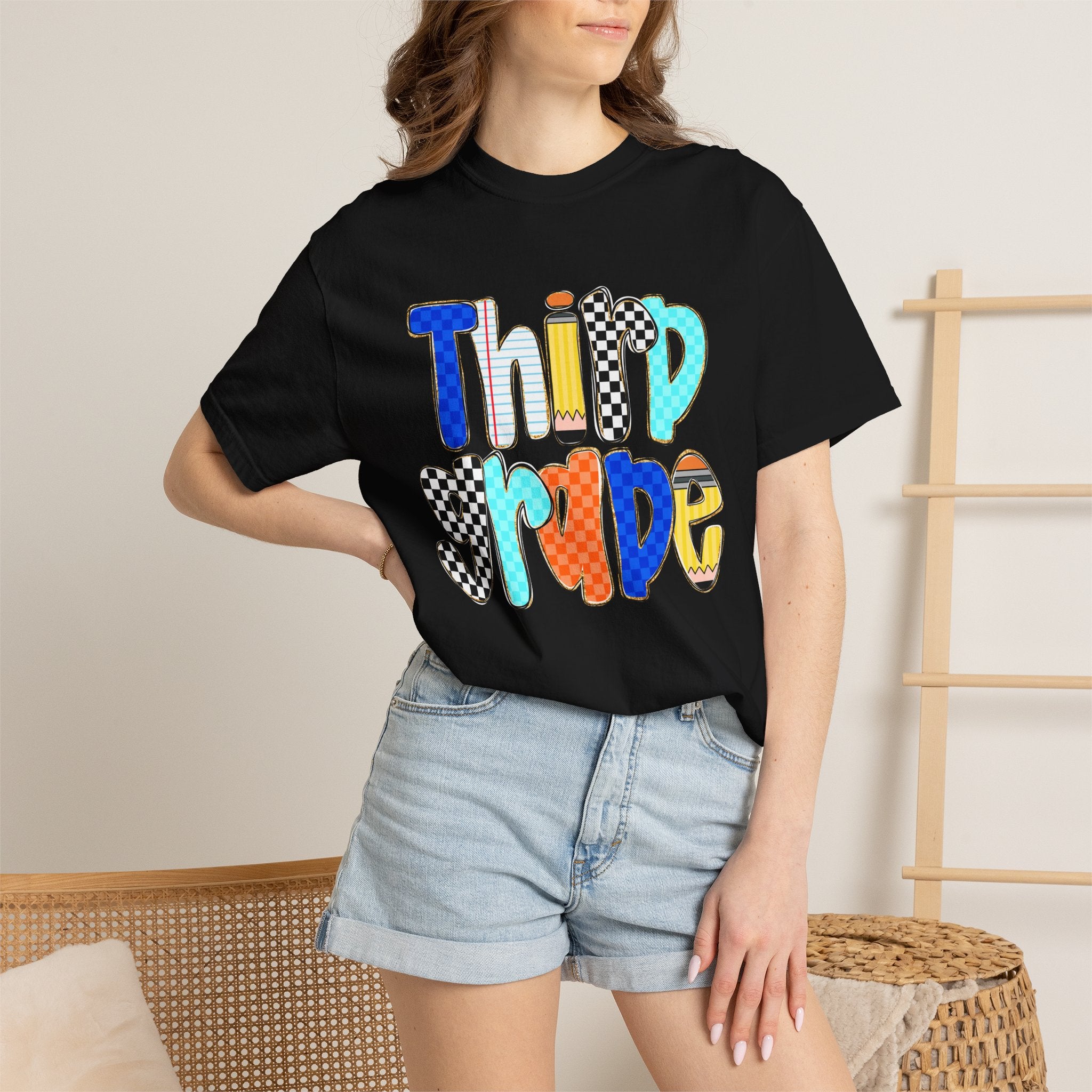 Third Grade T-Shirt — Colorful Retro School Pride Tee