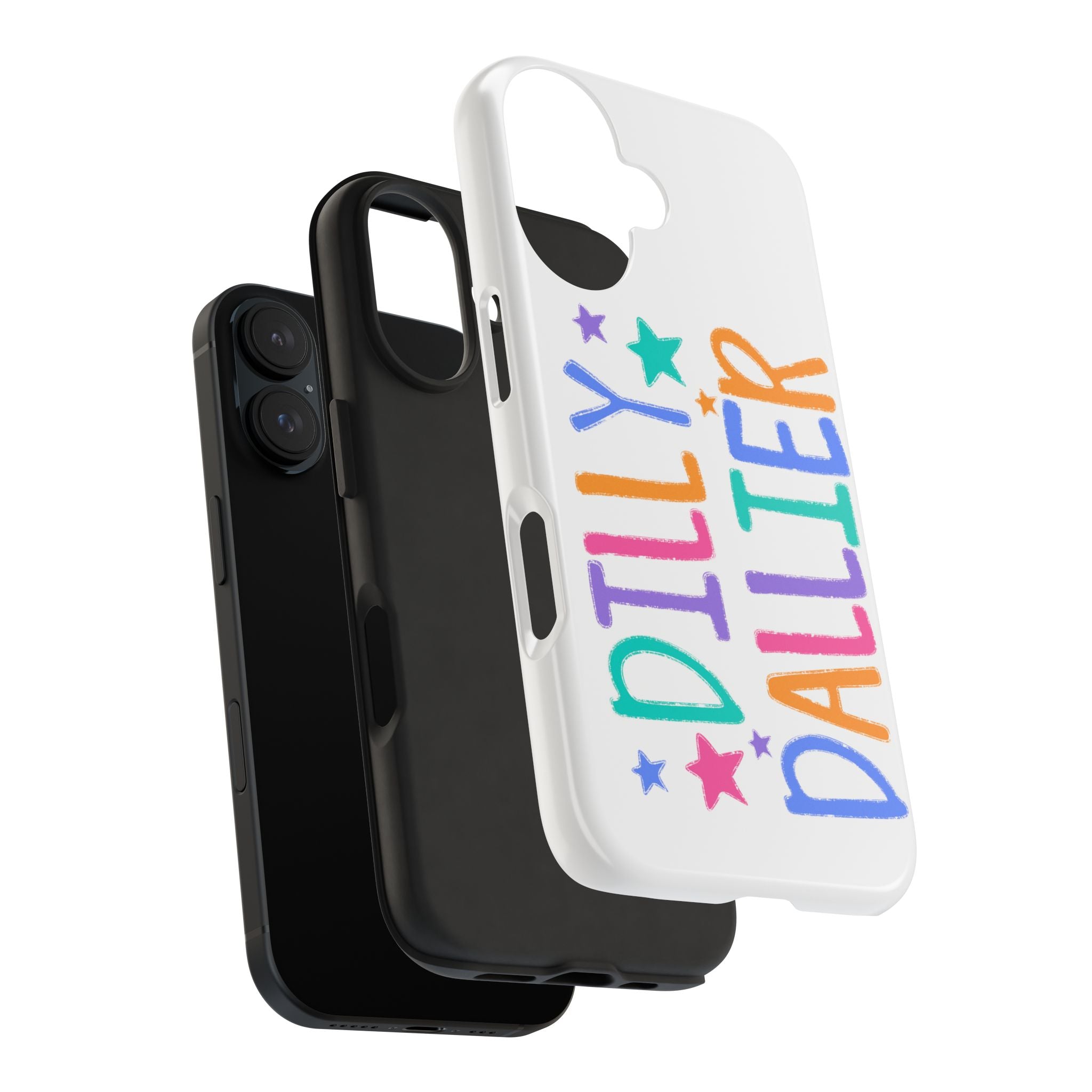 Dilly Dallier Colorful Tough Phone Case — Fun Pastel Stars Protective Cover