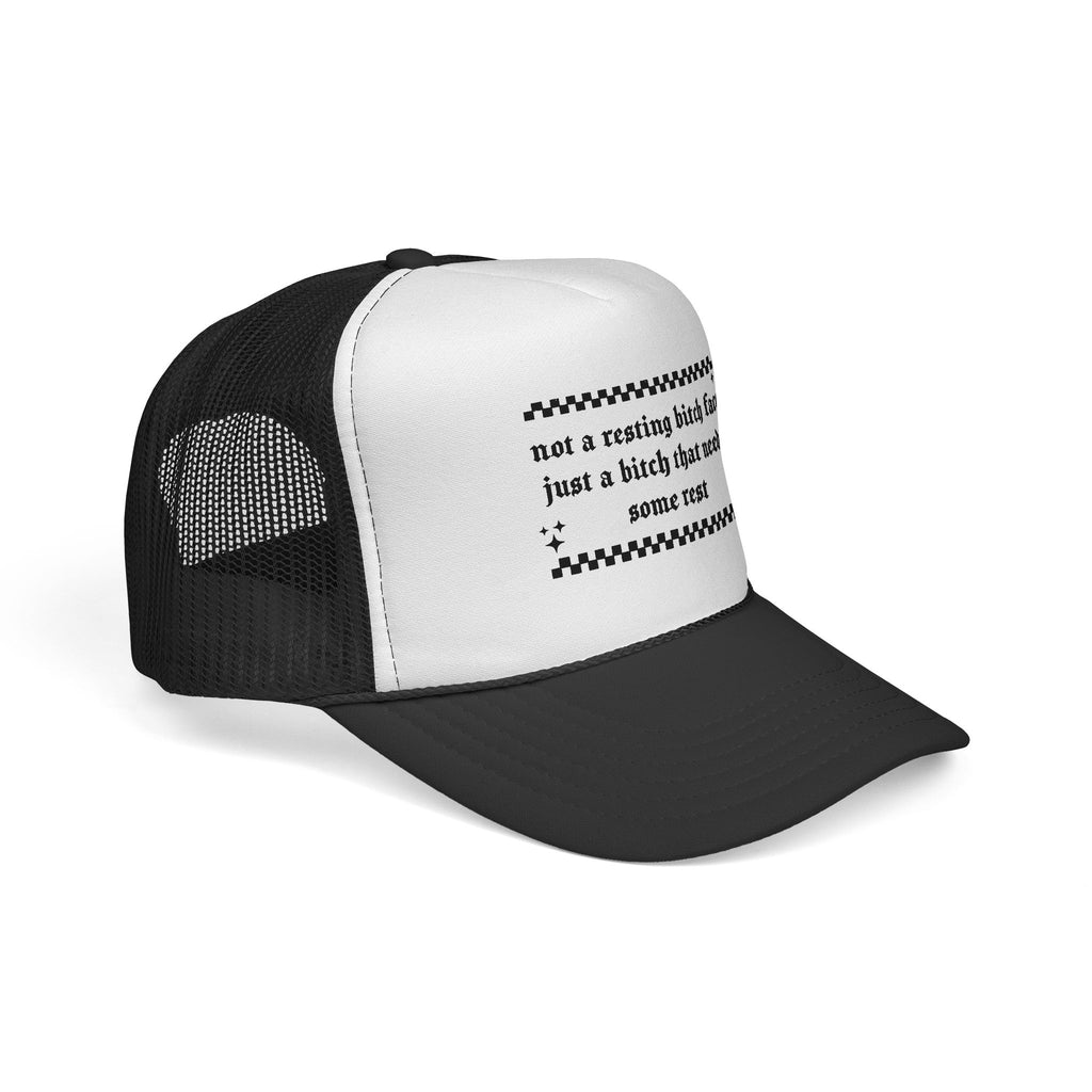 Trucker Hat — "Not a resting bitch face, just a bitch that needs some rest" (Funny Statement Cap)
