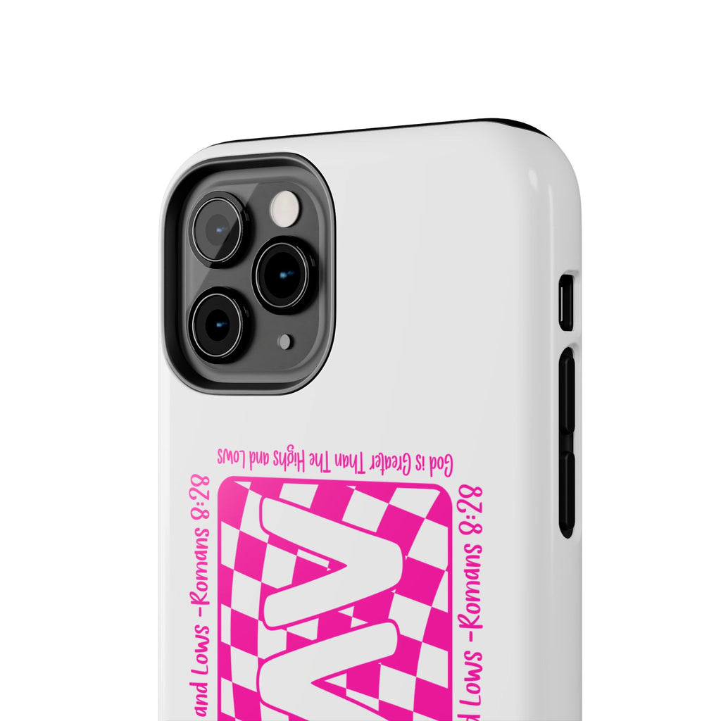 Pink Checker 'GAY' Tough Phone Case — Bold Pride Protective Cover