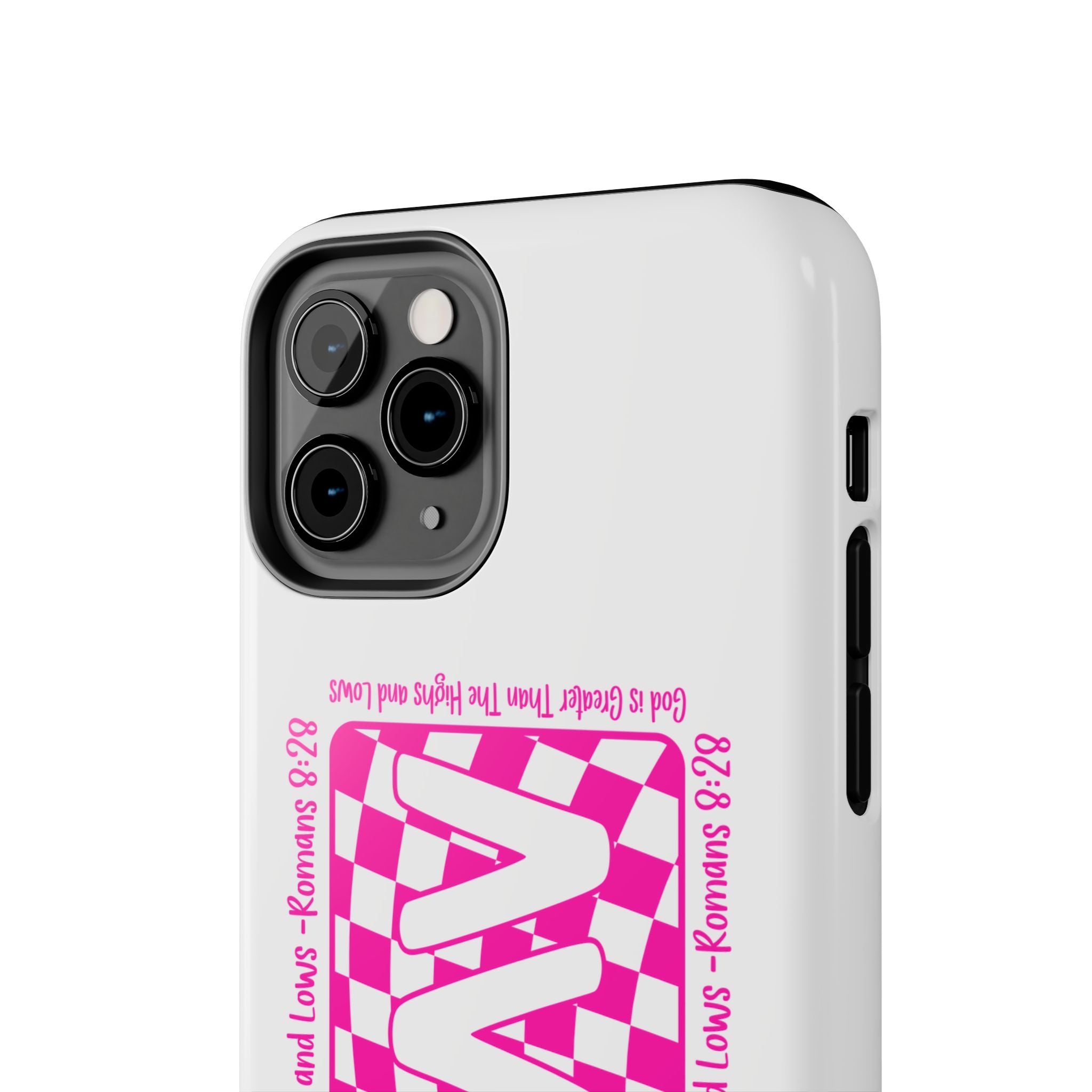 Pink Checker 'GAY' Tough Phone Case — Bold Pride Protective Cover