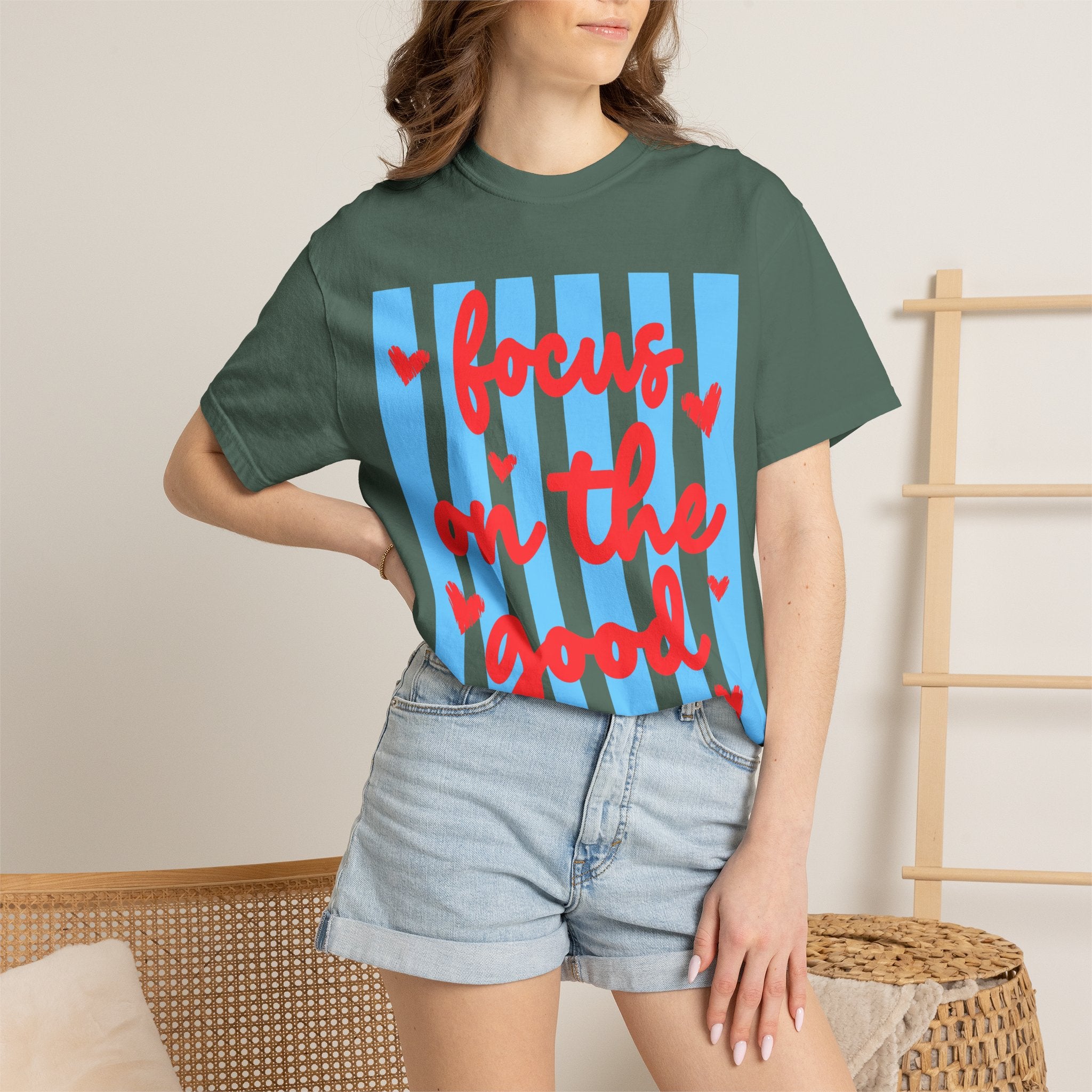Focus on the Good T-Shirt — Positive Message Graphic Tee