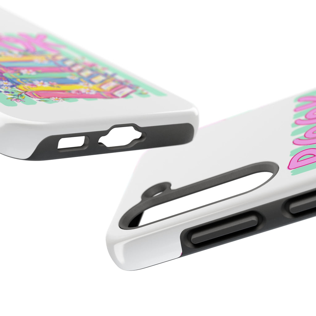 Book Lover Tough Phone Case — Colorful Stack of Books Floral Design