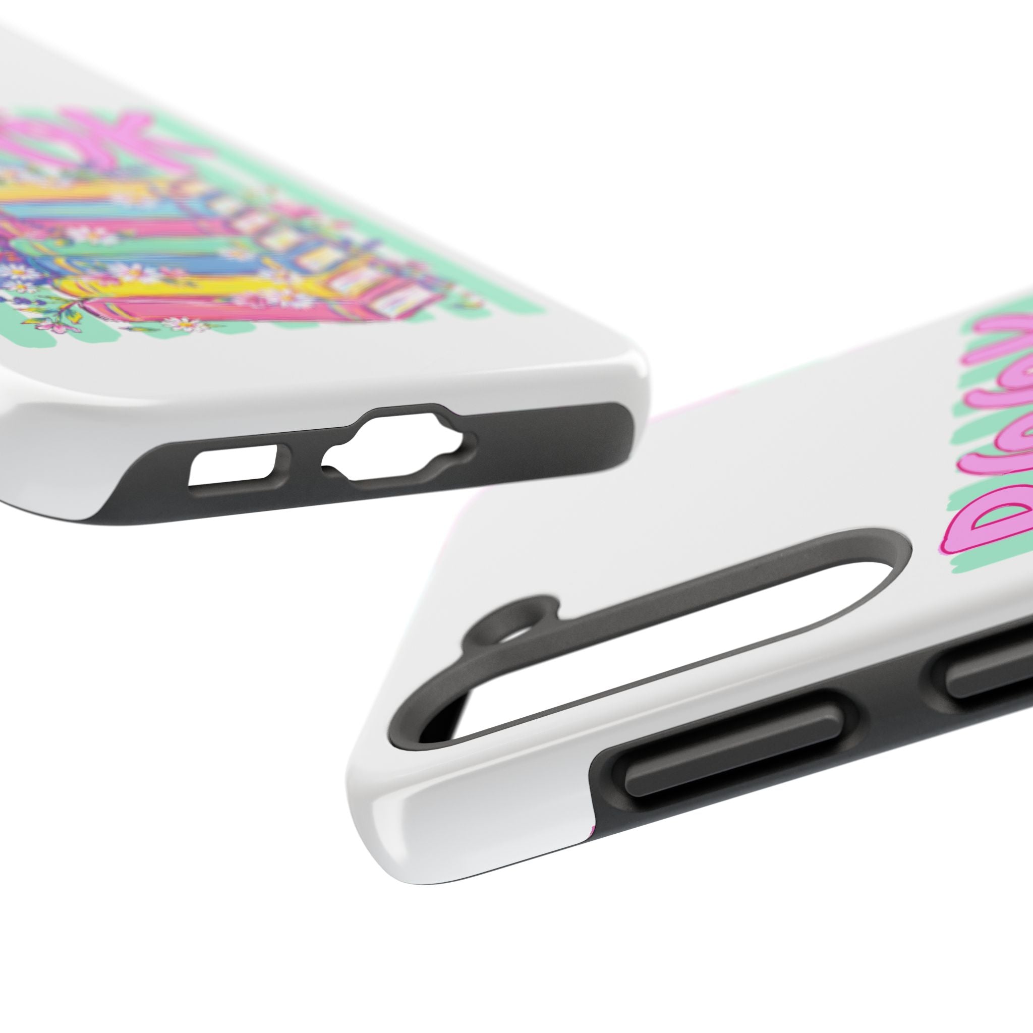 Book Lover Tough Phone Case — Colorful Stack of Books Floral Design