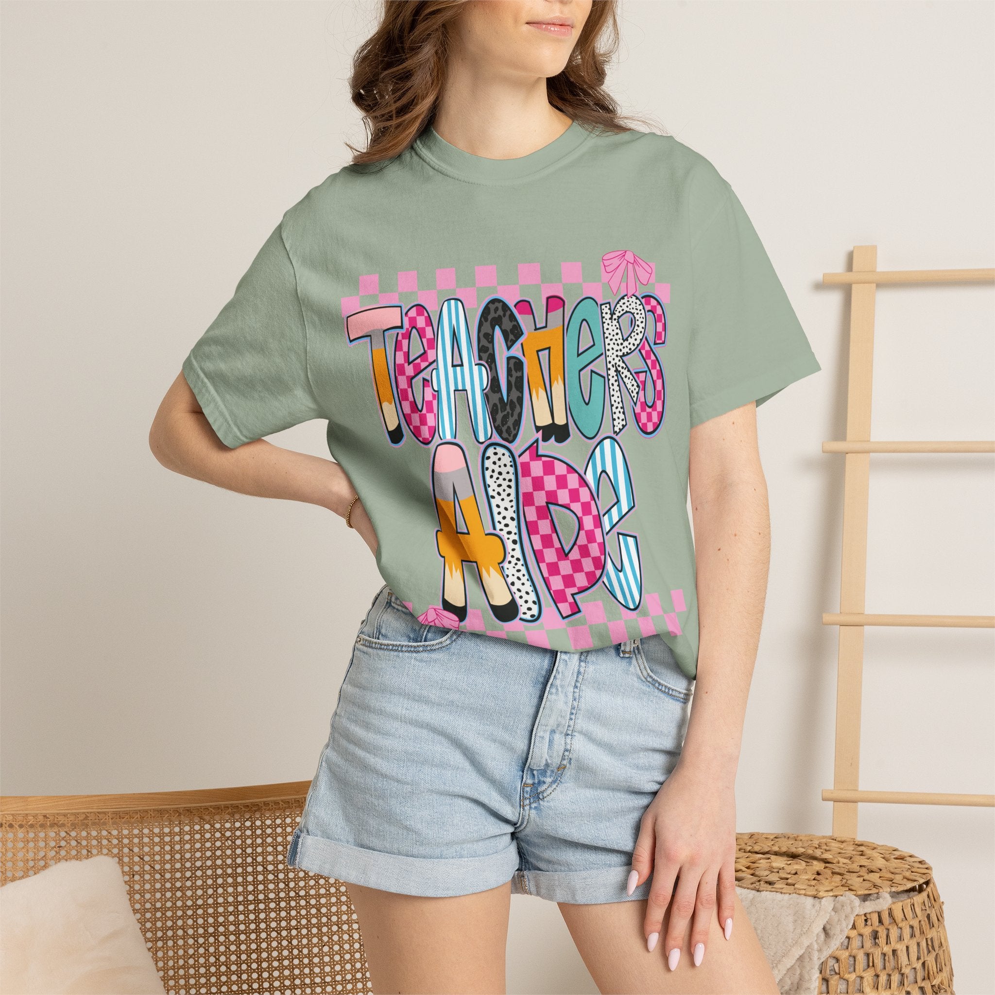 Teacher's Aide T-Shirt — Colorful Playful School Staff Gift