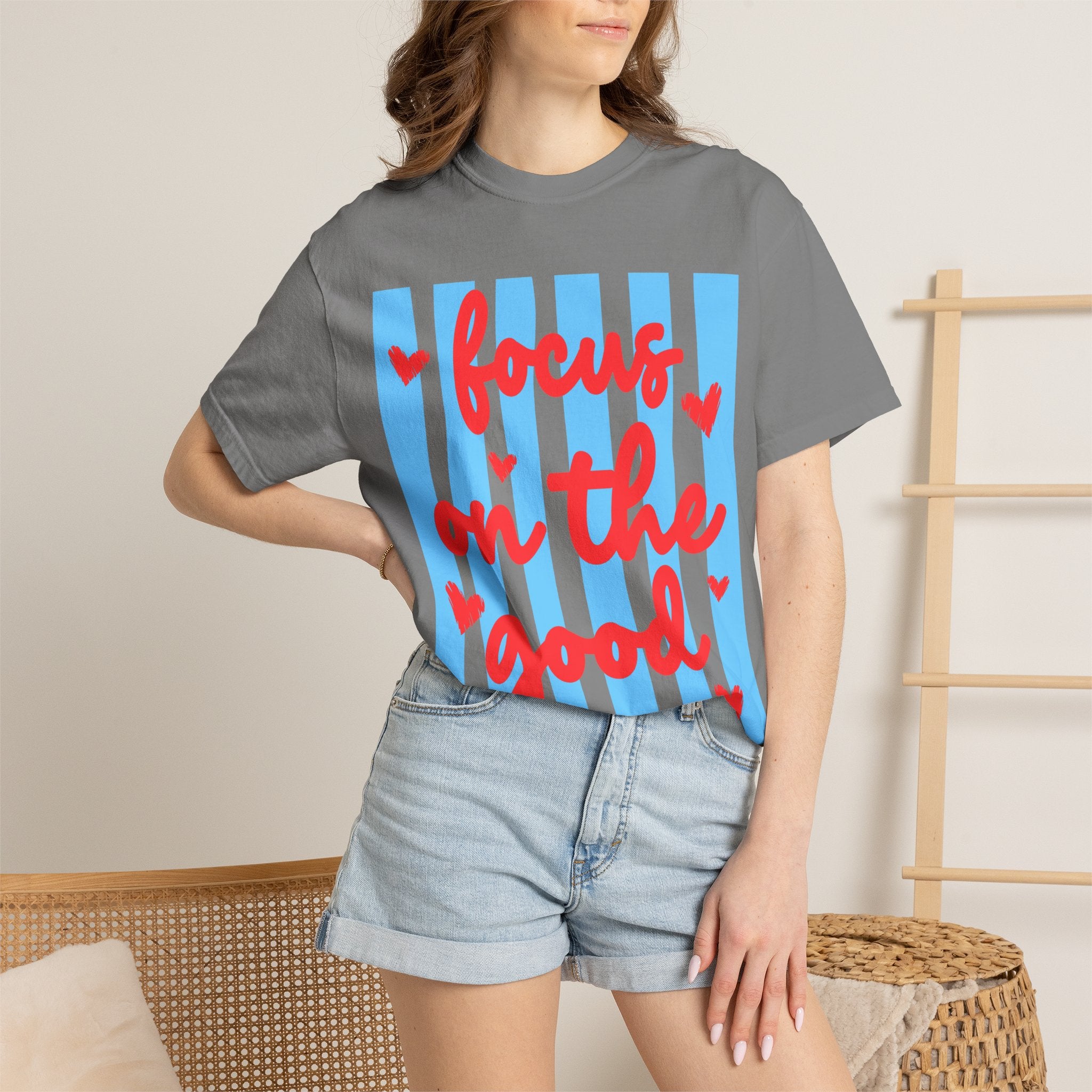 Focus on the Good T-Shirt — Positive Message Graphic Tee