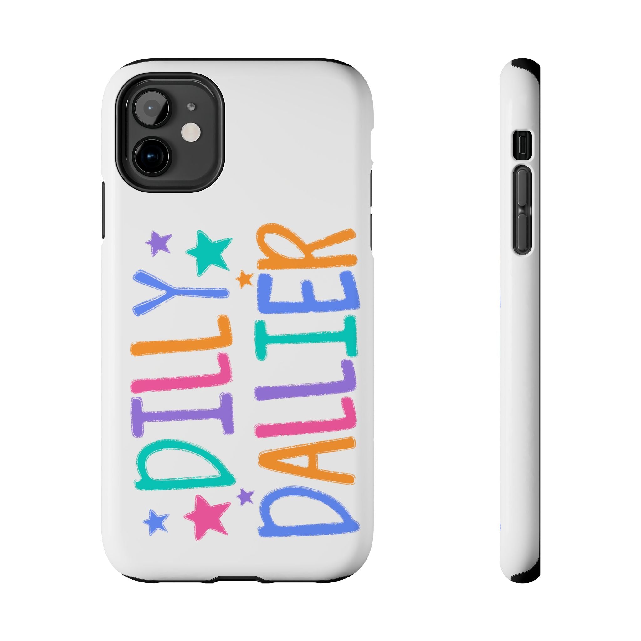 Dilly Dallier Colorful Tough Phone Case — Fun Pastel Stars Protective Cover