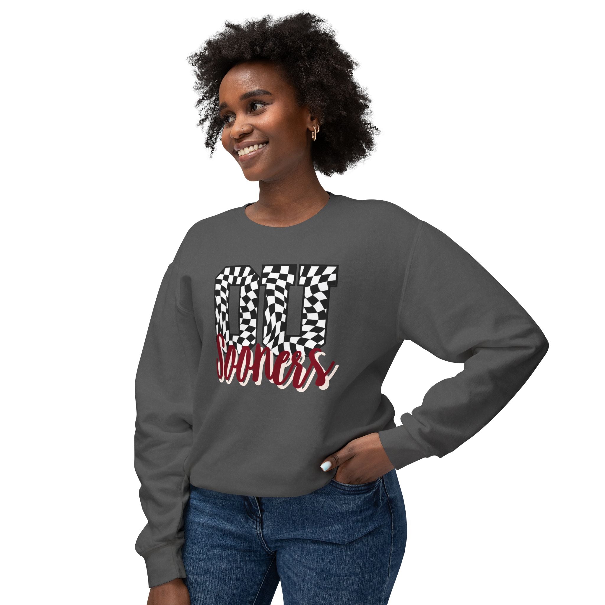 Sooners Checkerboard Crewneck Sweatshirt