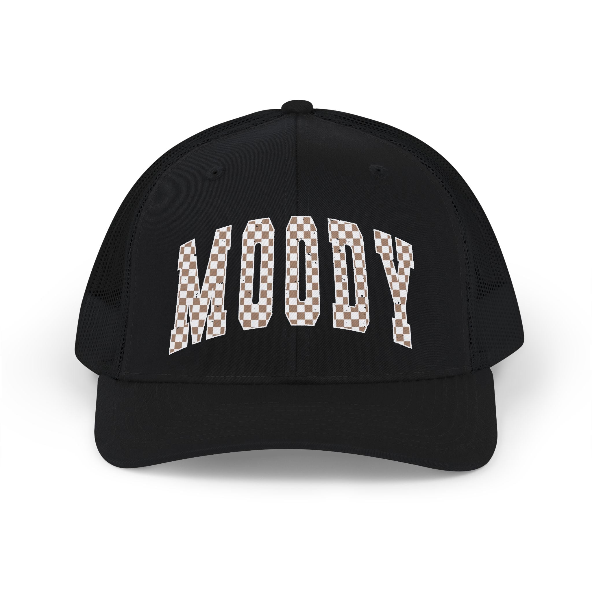 Moody Checkered Snapback Trucker Cap