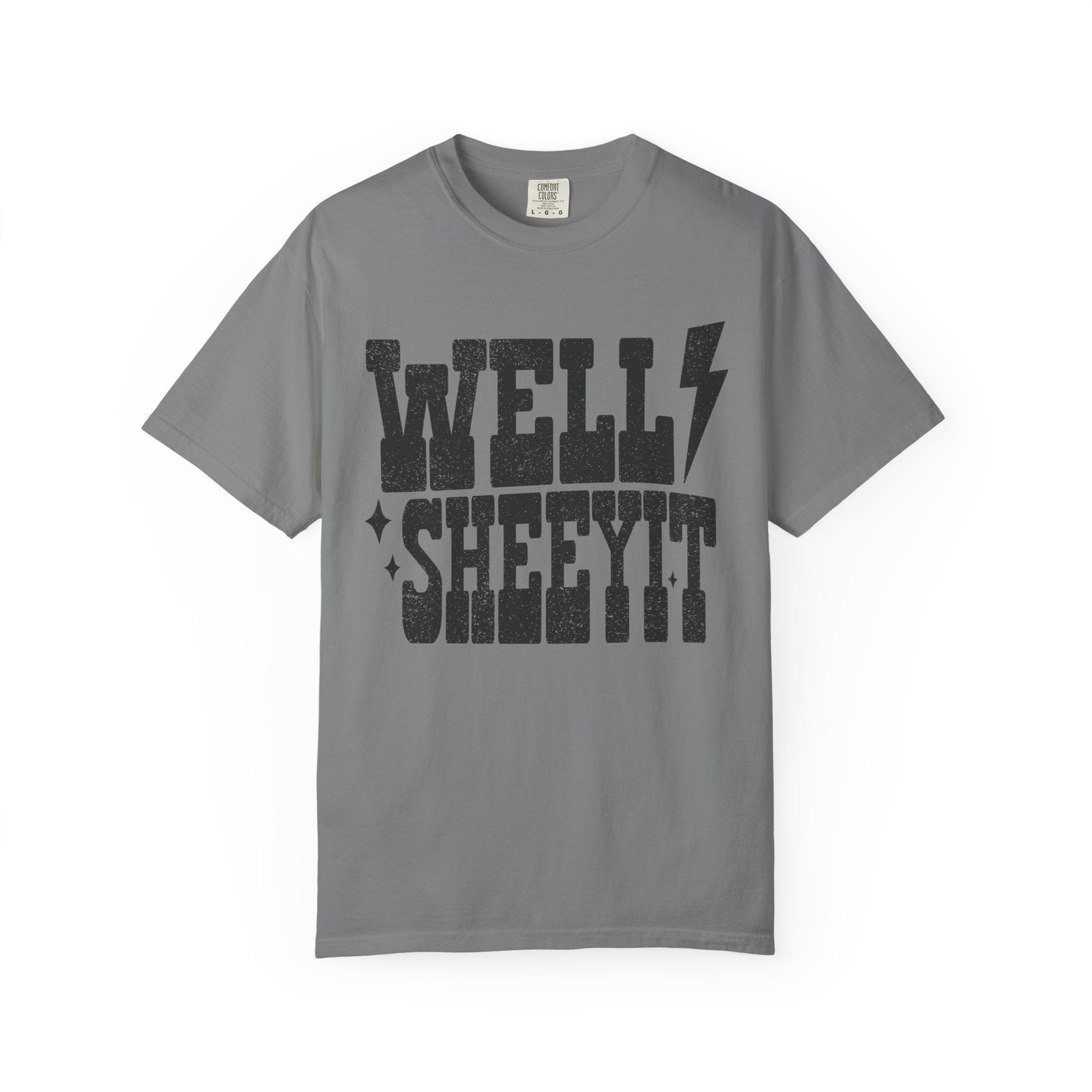 Well Sheeyit T-Shirt — Rustic Vintage Graphic Tee with Lightning Bolt