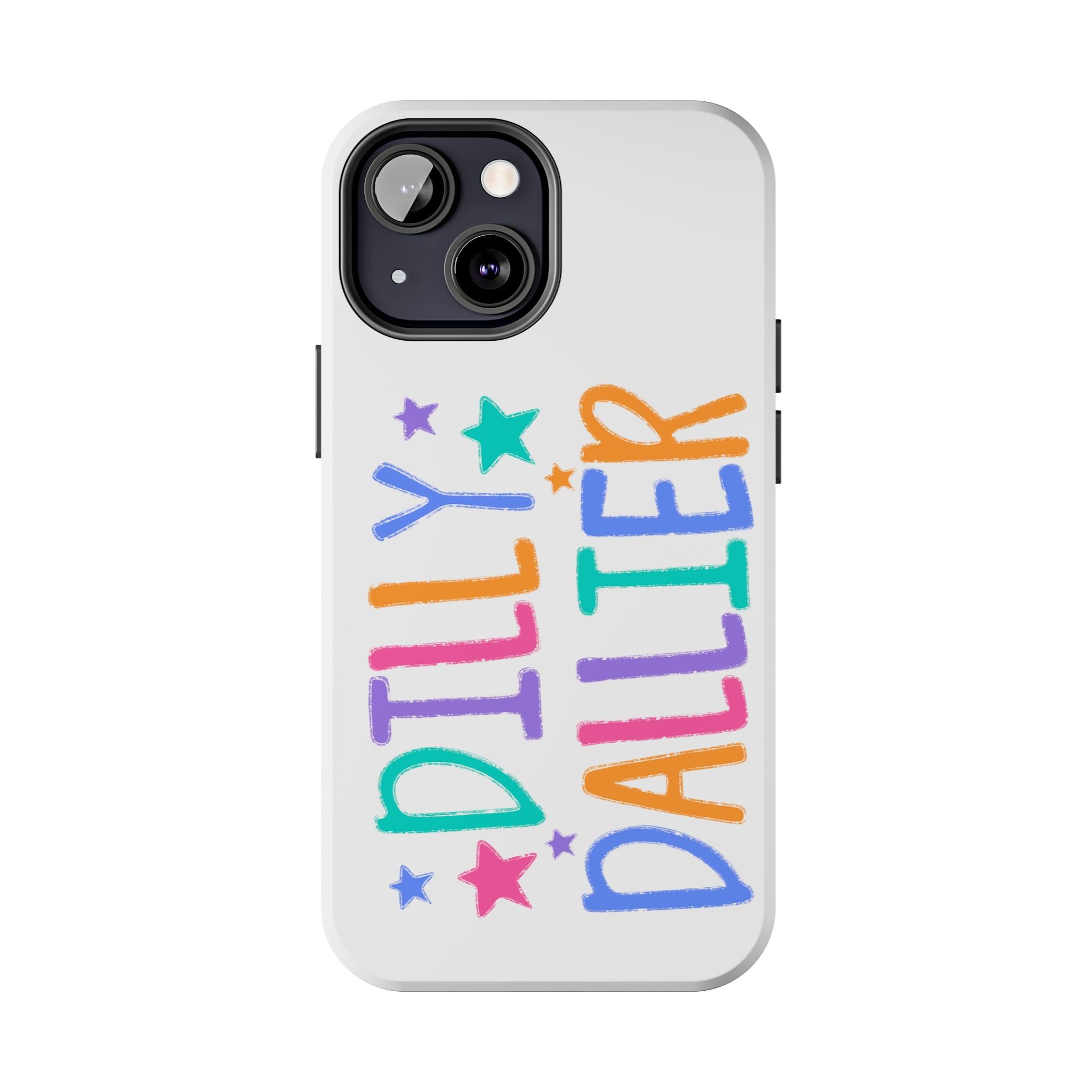 Dilly Dallier Colorful Tough Phone Case — Fun Pastel Stars Protective Cover