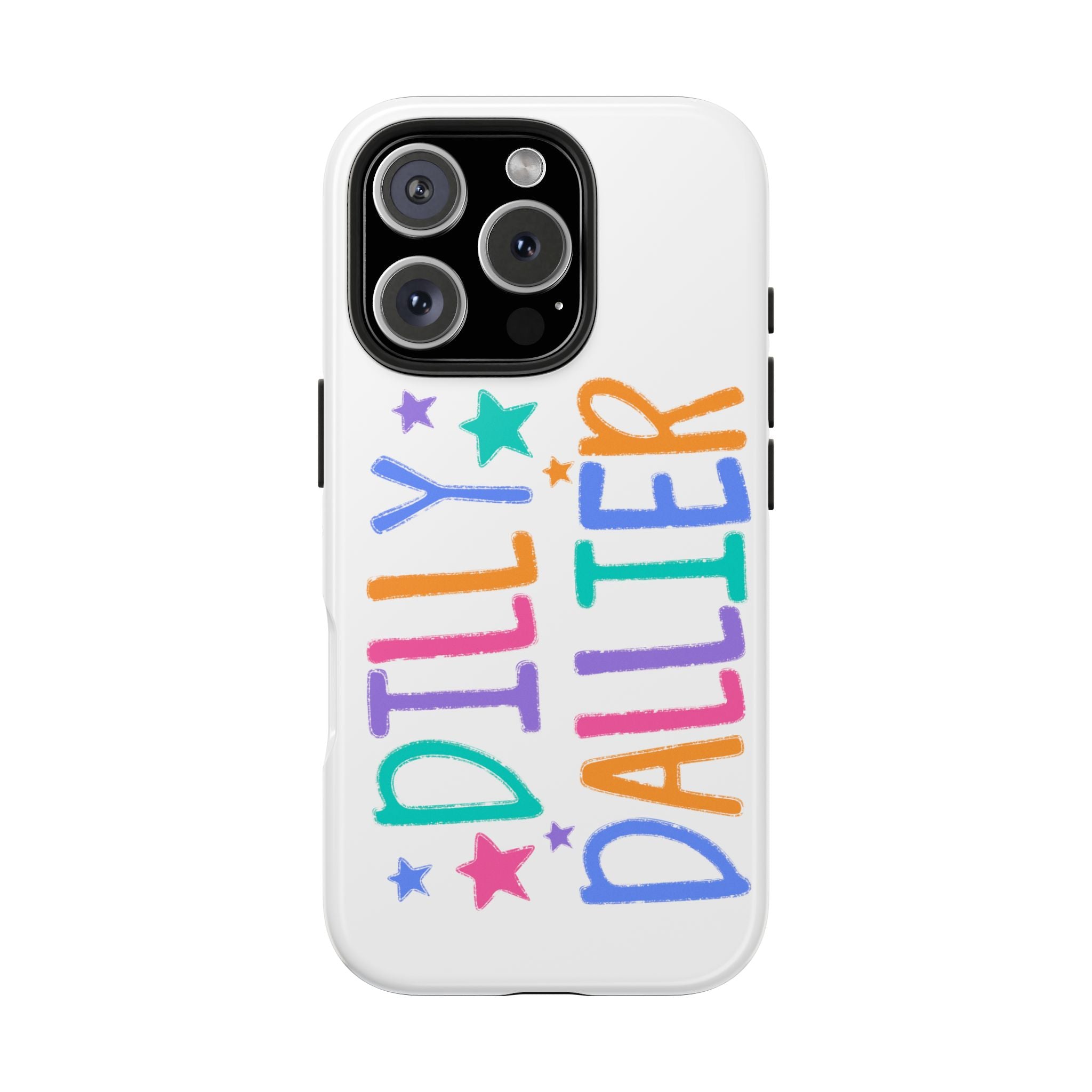 Dilly Dallier Colorful Tough Phone Case — Fun Pastel Stars Protective Cover