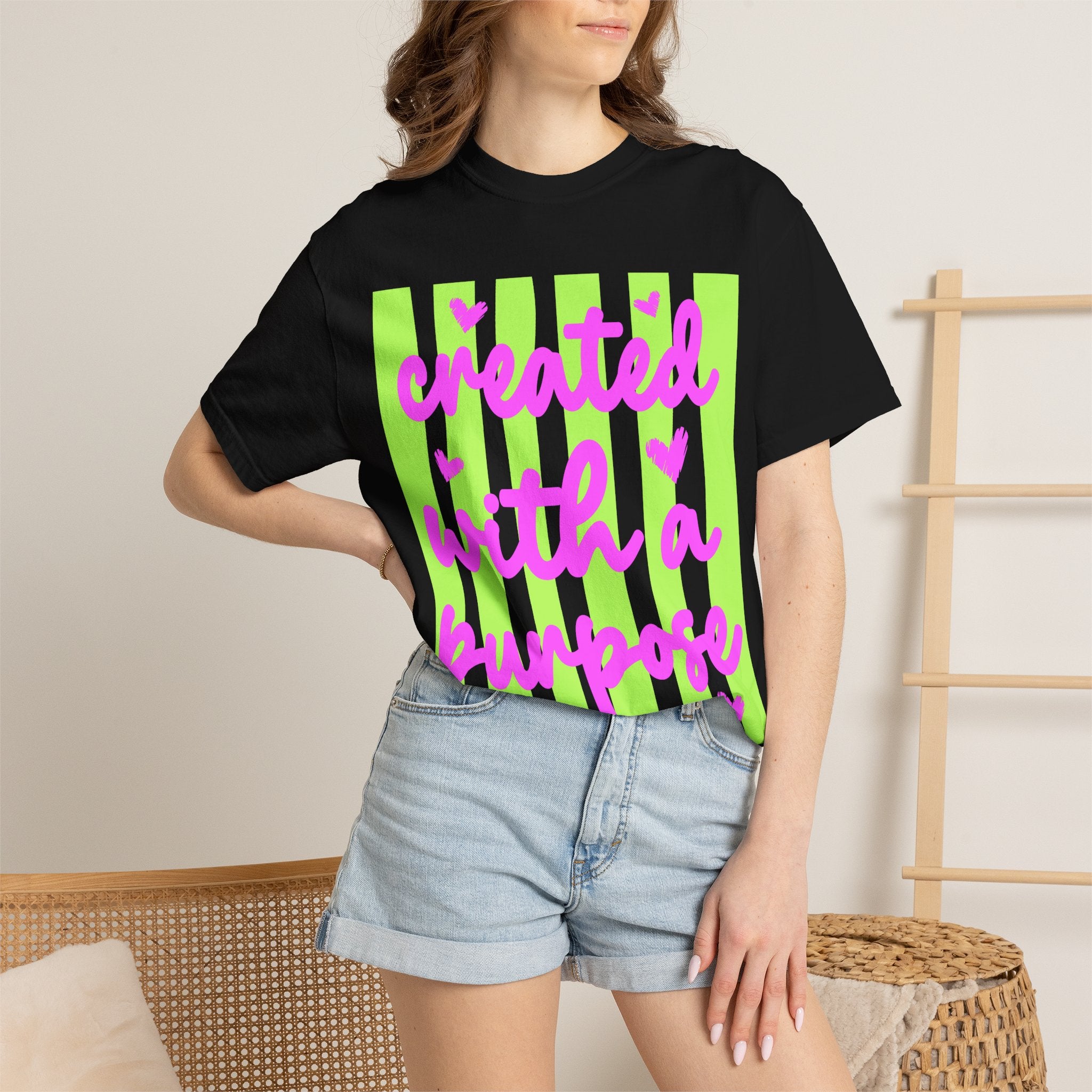 Created With a Purpose T-Shirt — Inspirational Graphic Tee