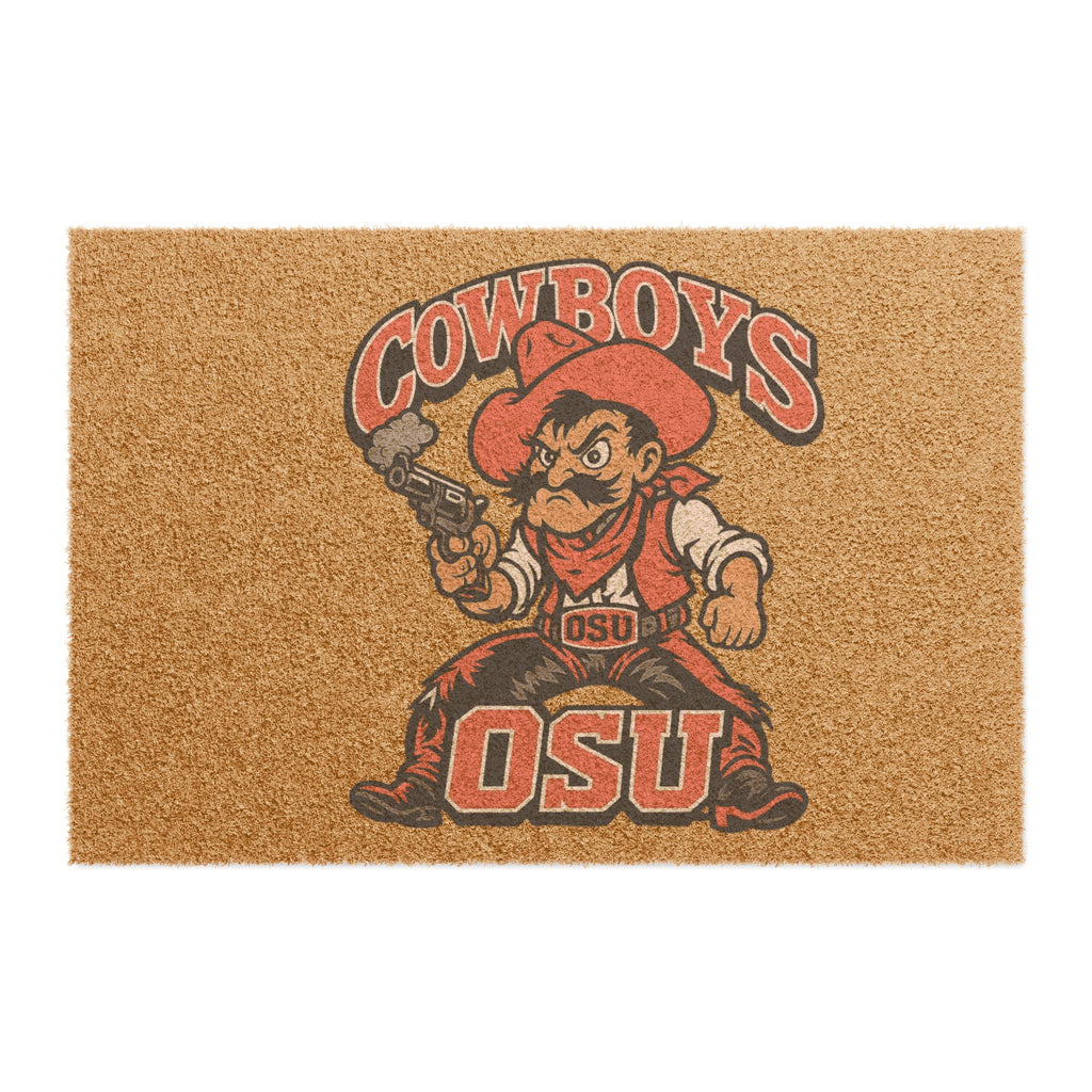 OSU Cowboys Doormat — Rustic Cowboy Mascot Welcome Mat