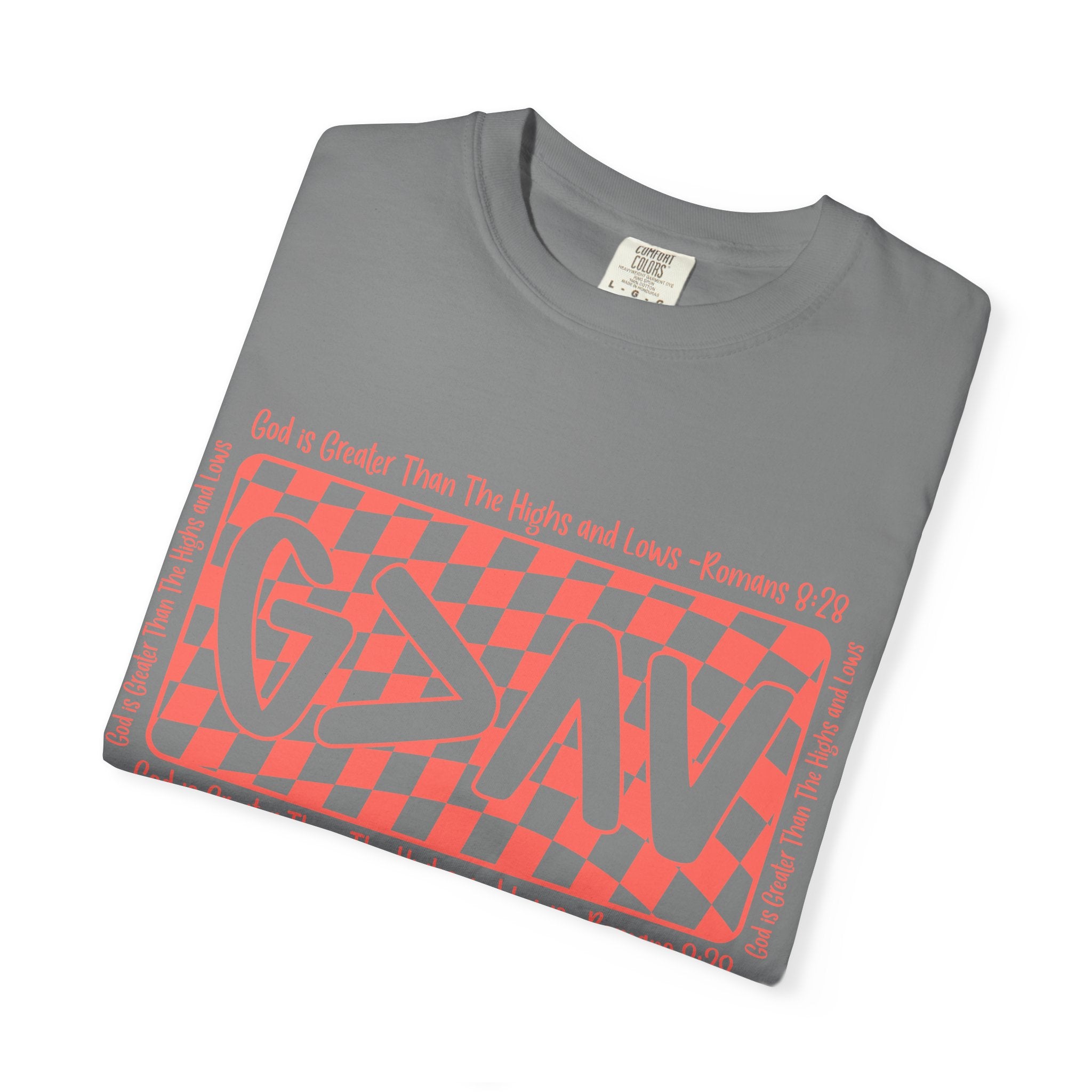 Grateful Dead Vibes Checkerboard Graphic T‑Shirt — 'G?AV' Retro Band Tee