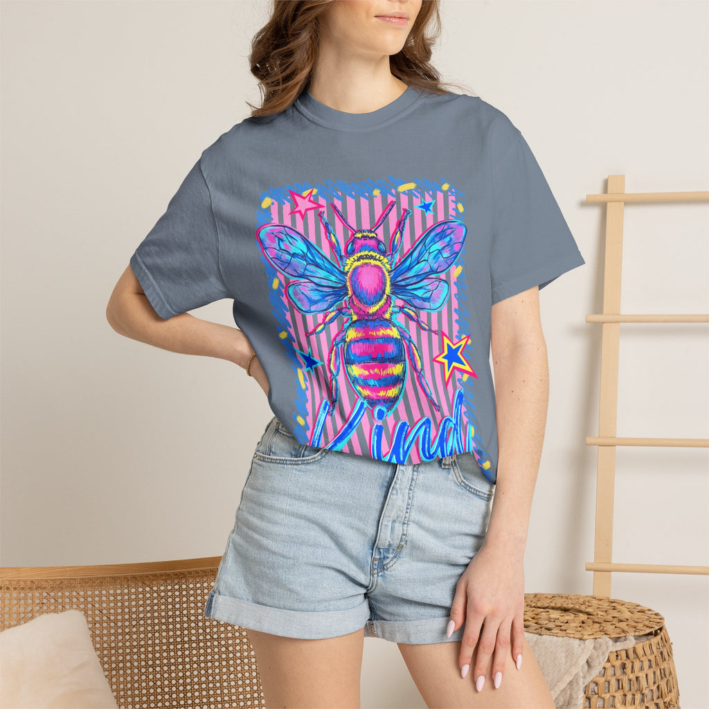 Kind Bee T-Shirt — Colorful Psychedelic Bee Graphic Tee