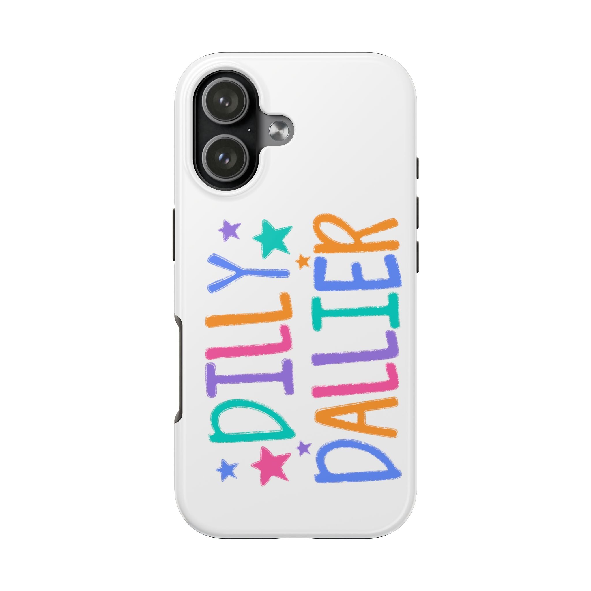 Dilly Dallier Colorful Tough Phone Case — Fun Pastel Stars Protective Cover