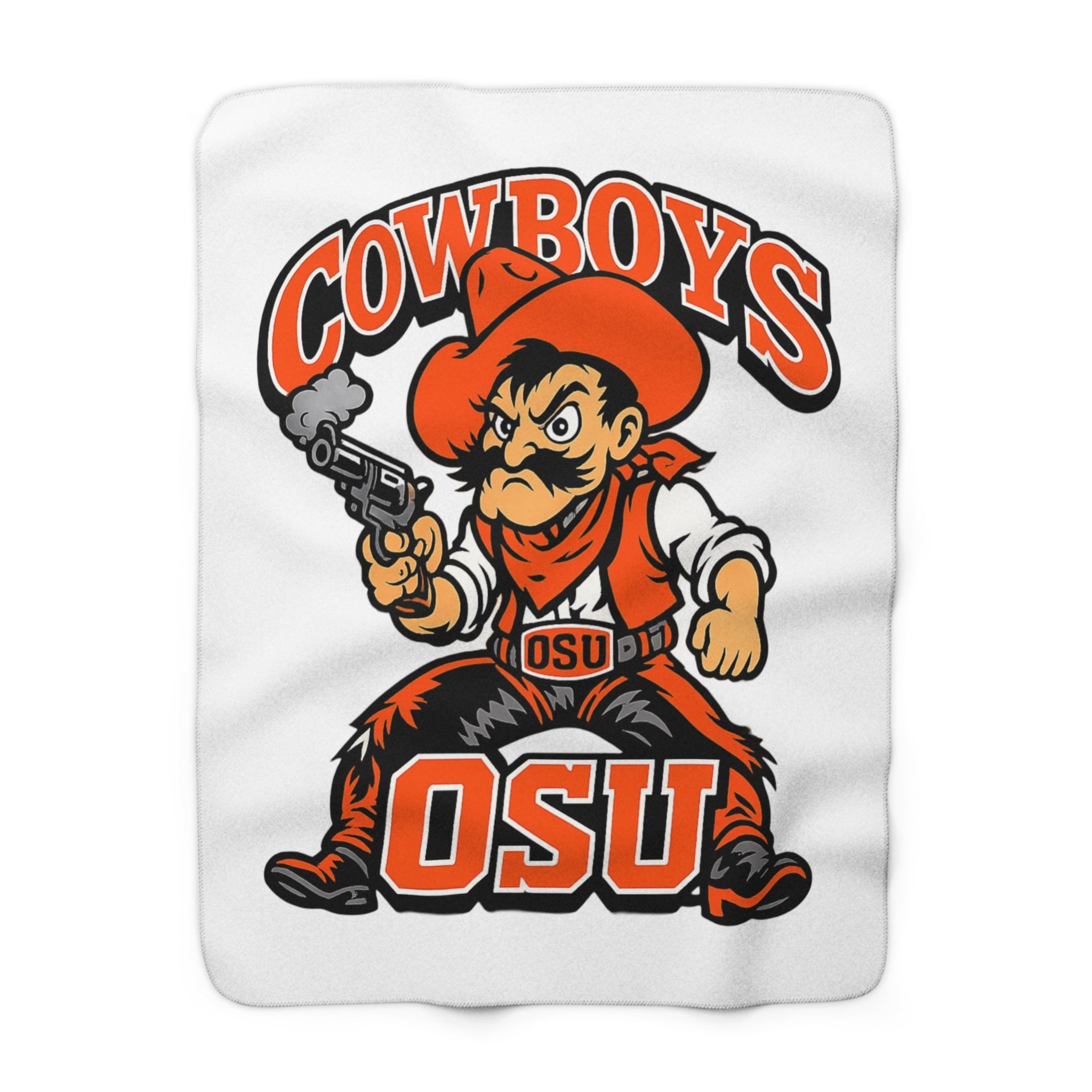 OSU Cowboys Sherpa Fleece Blanket — Cozy Team Logo Throw