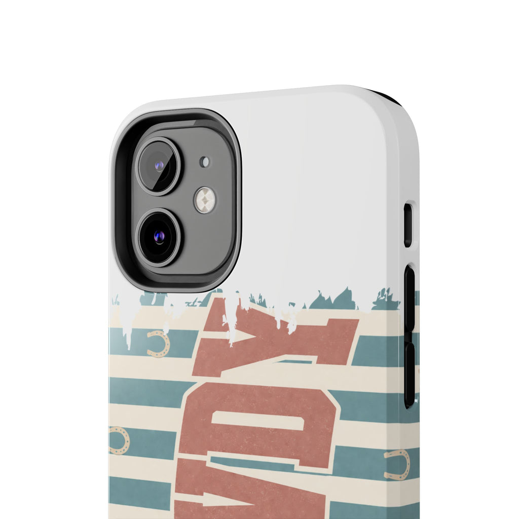 Vintage 'LOVE' Striped Tough Phone Case