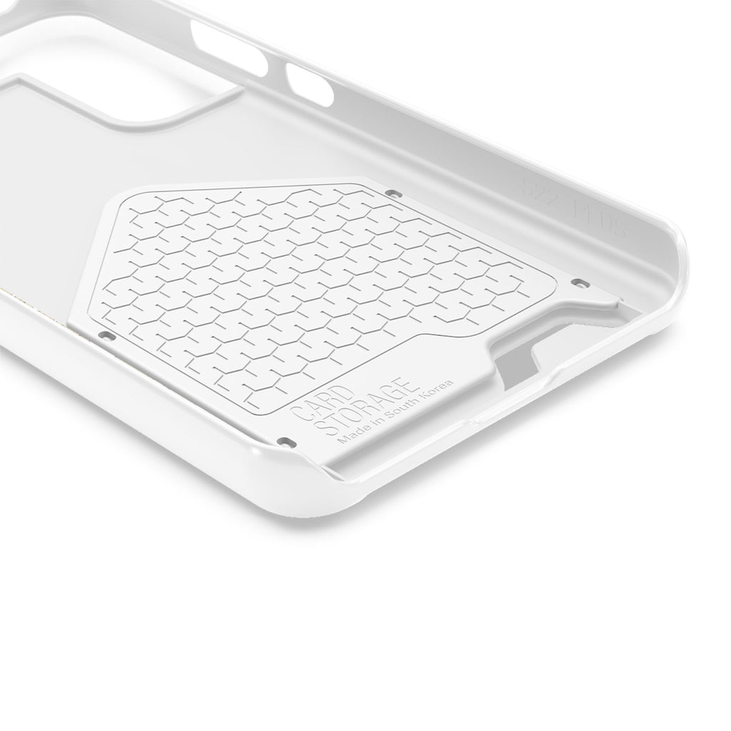 Card Holder Phone Case — Vintage Beige 'Old Soul' Typography