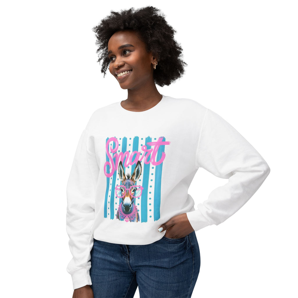 Donkey Sweet Crewneck Sweatshirt — 'Sweet' Colorful Donkey Graphic