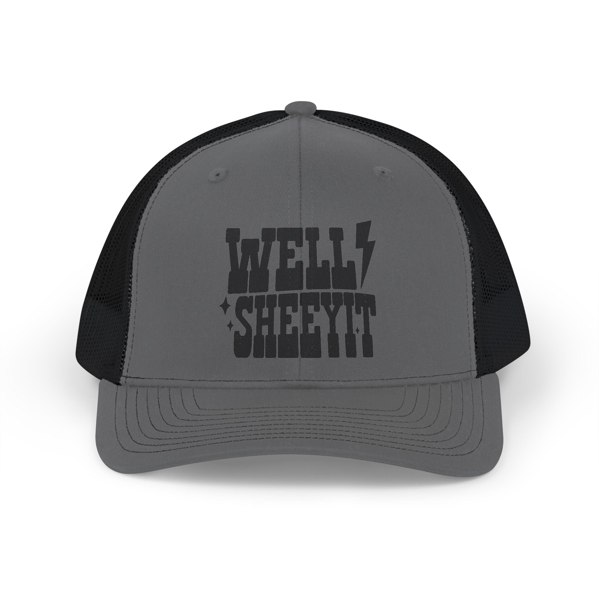 Well Sheetit Trucker Cap — Funny Retro Lightning Snapback Hat