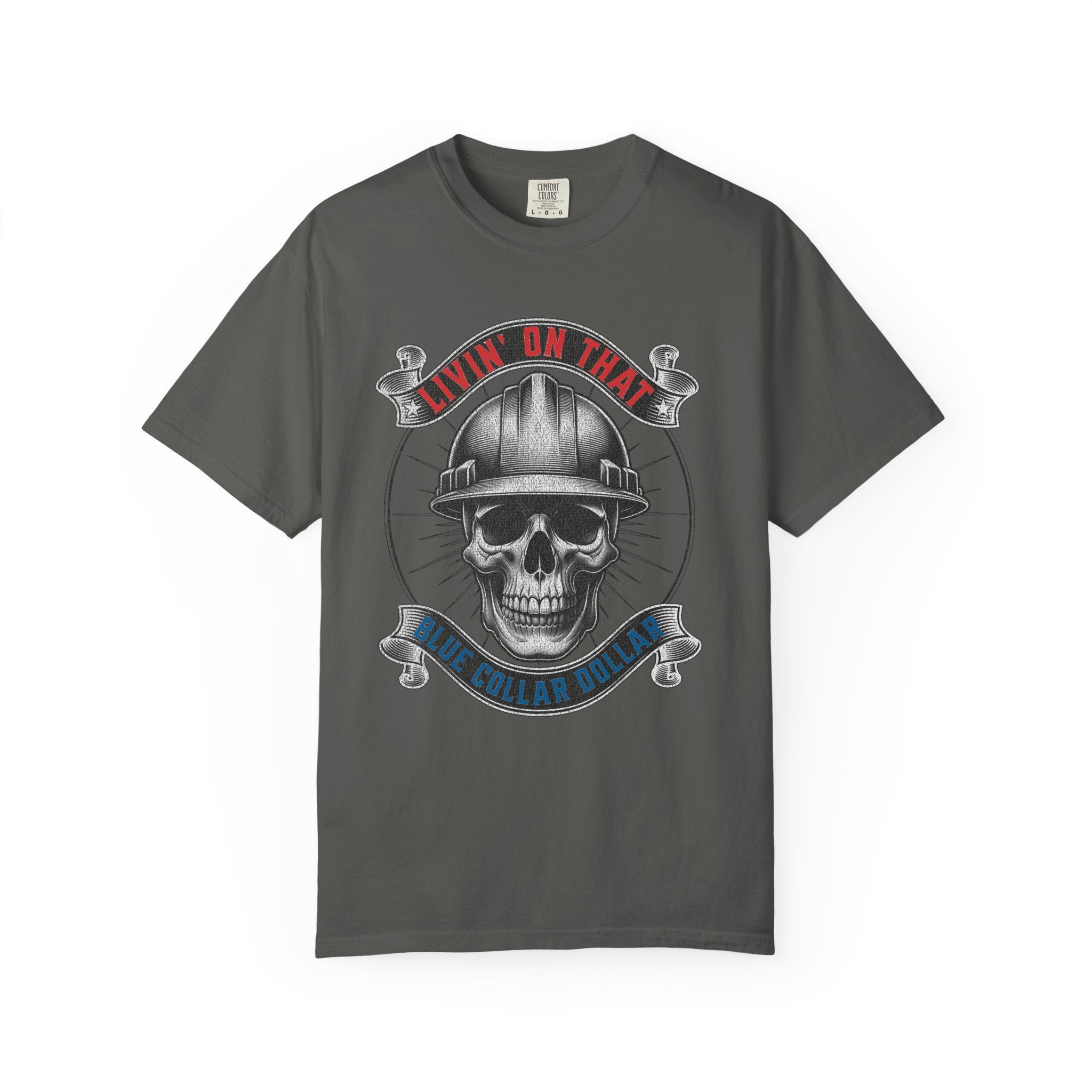 Skull Miner T-Shirt — 'Livin' On That Coal Dust' Vintage Workwear Tee