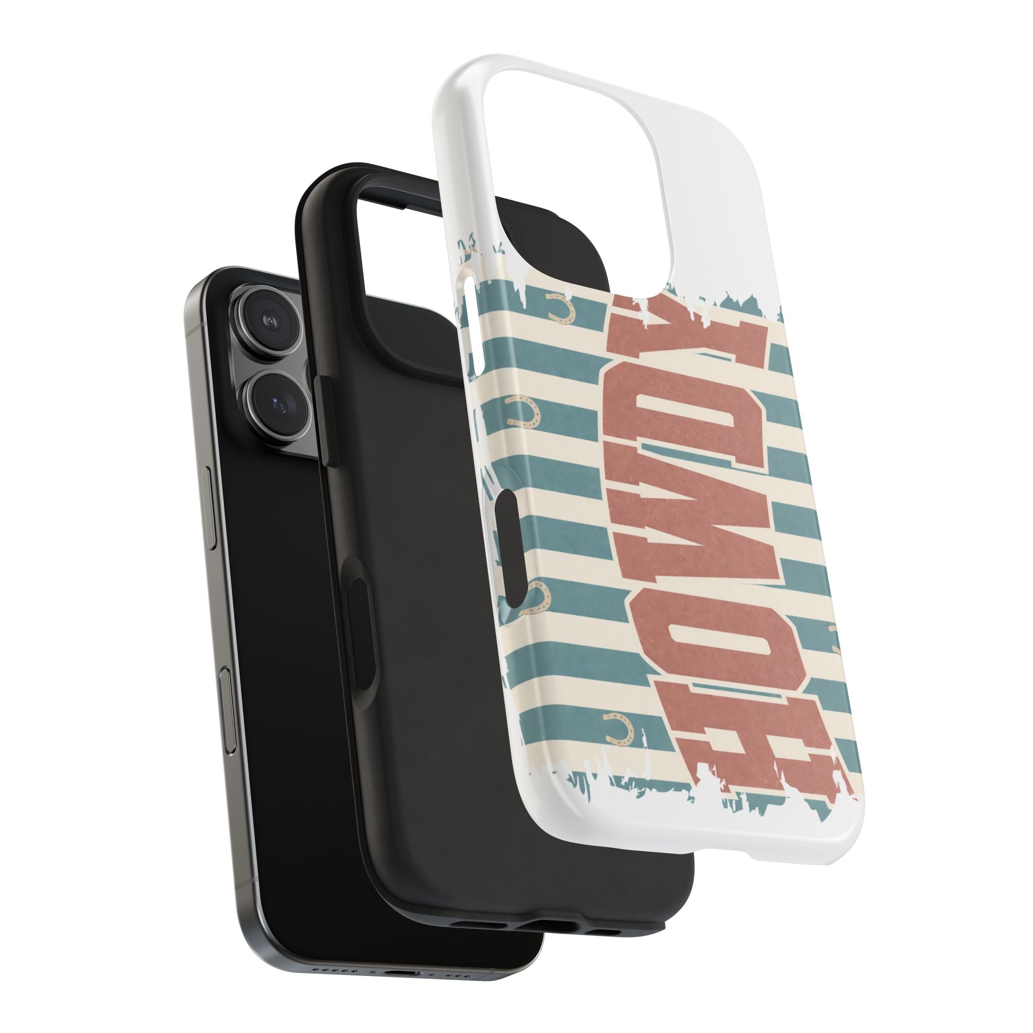 Vintage 'LOVE' Striped Tough Phone Case