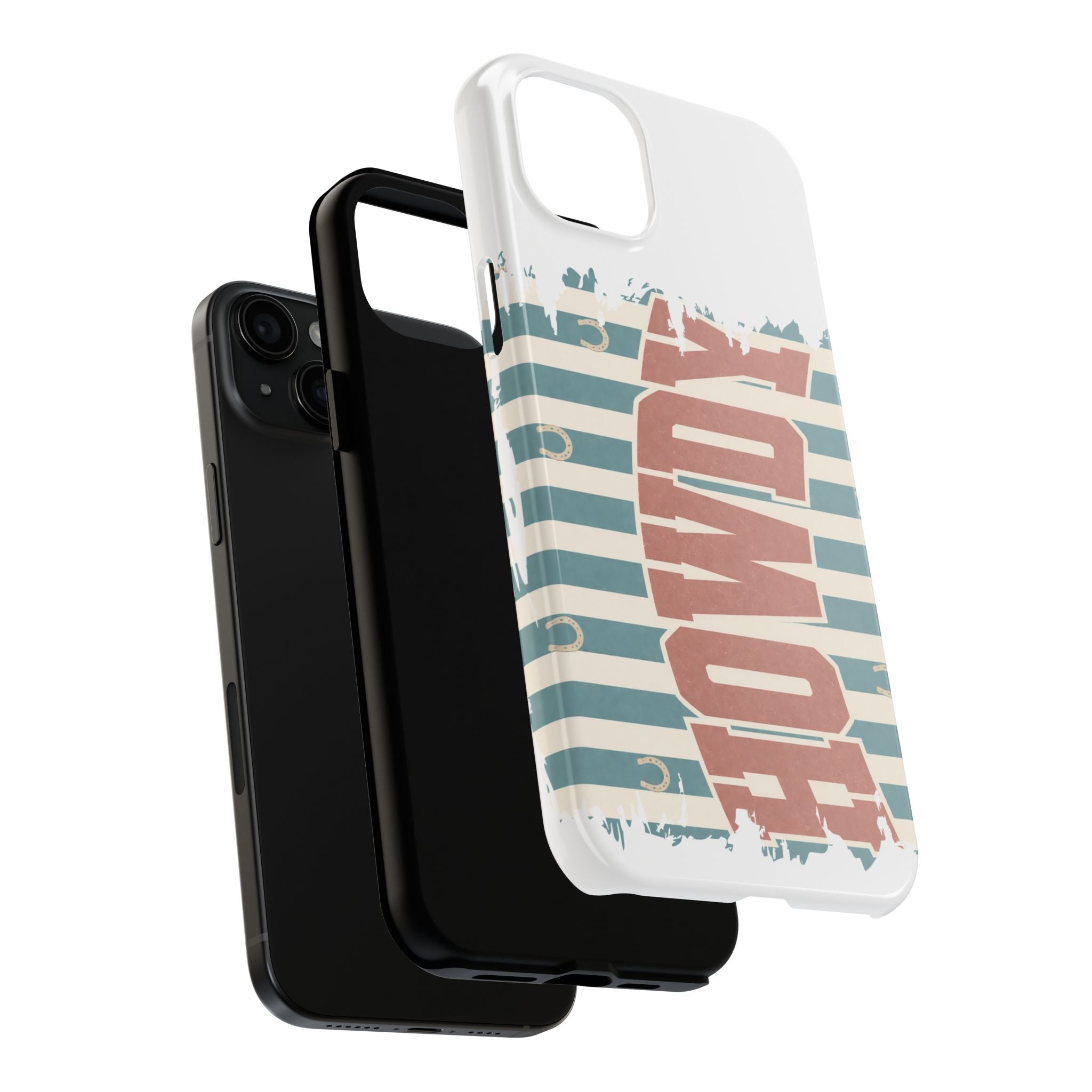 Vintage 'LOVE' Striped Tough Phone Case