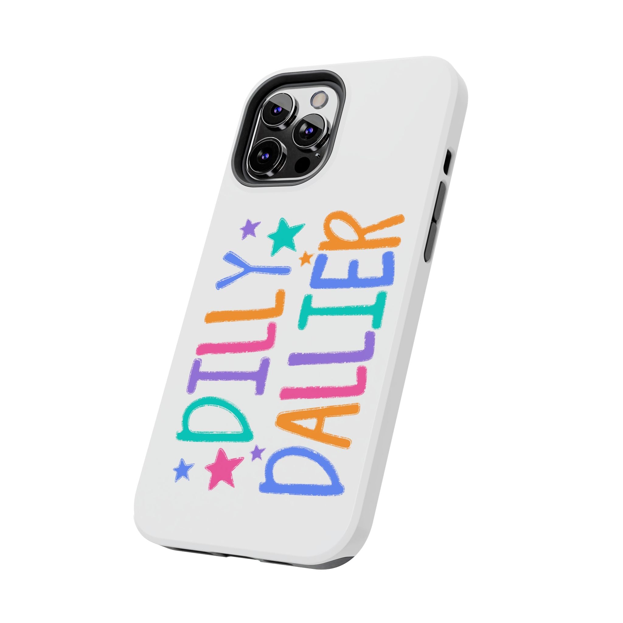Dilly Dallier Colorful Tough Phone Case — Fun Pastel Stars Protective Cover