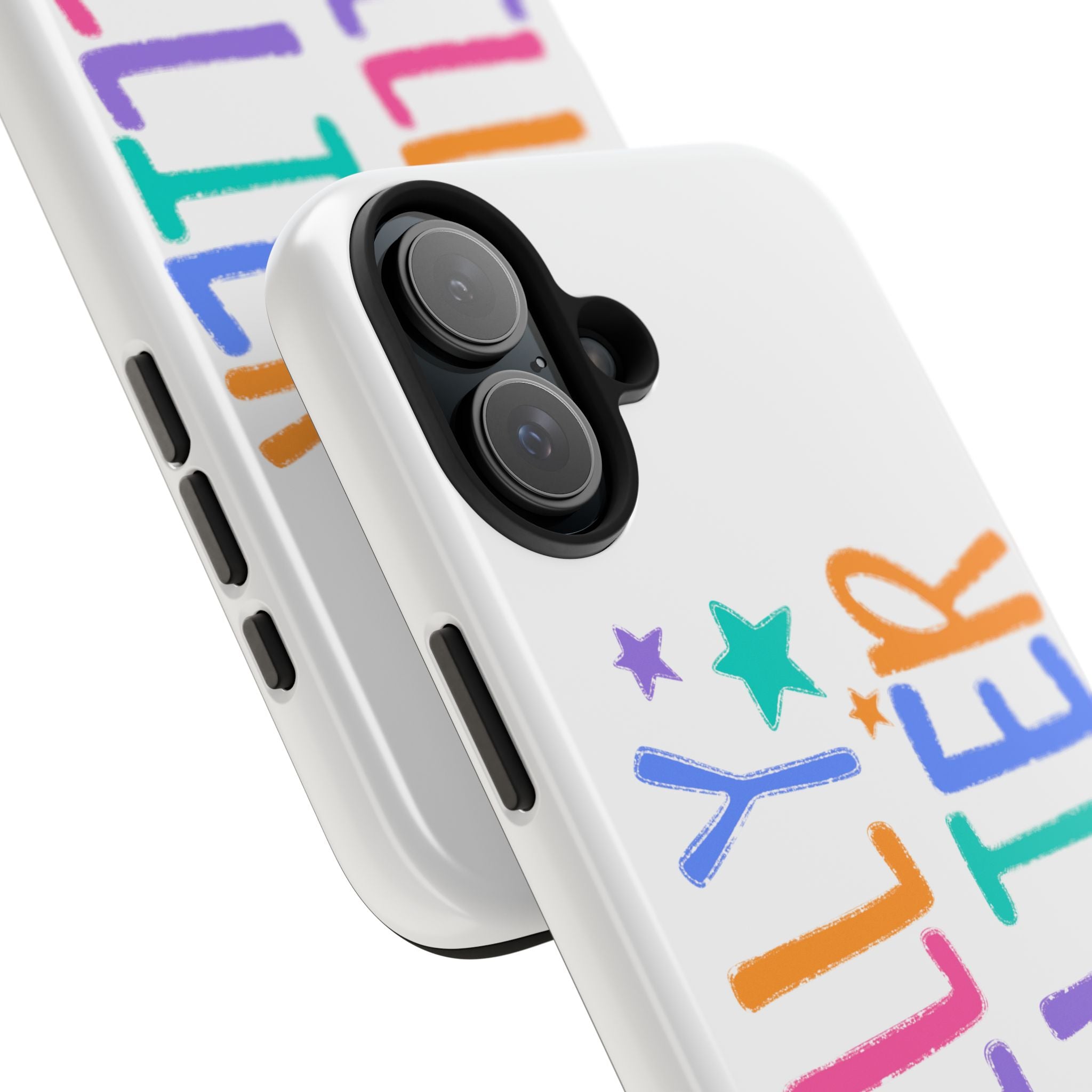 Dilly Dallier Colorful Tough Phone Case — Fun Pastel Stars Protective Cover