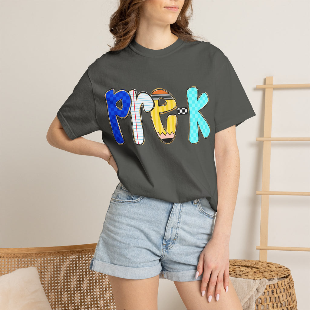 Pre-K Colorful Kids T-Shirt — Playful Preschool Back-to-School Tee
