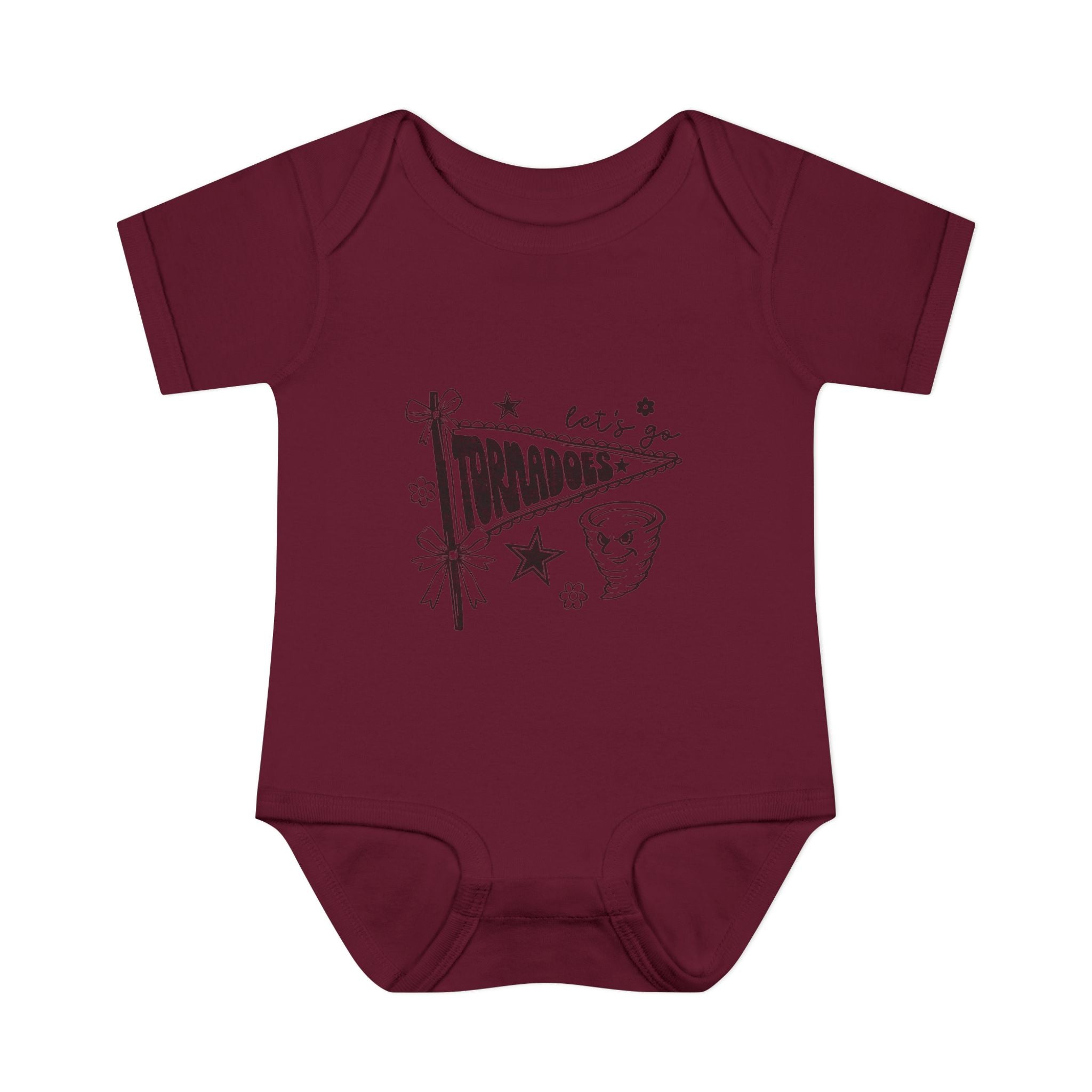Let's Be Tornadoes Baby Bodysuit – Cute Retro Space Drawing Infant Onesie