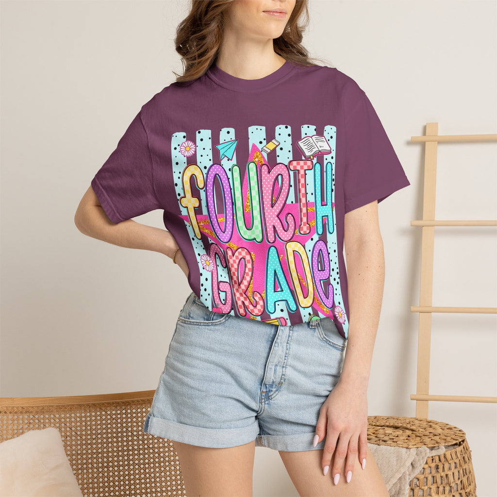 Fourth Grade Colorful Back-to-School T-Shirt