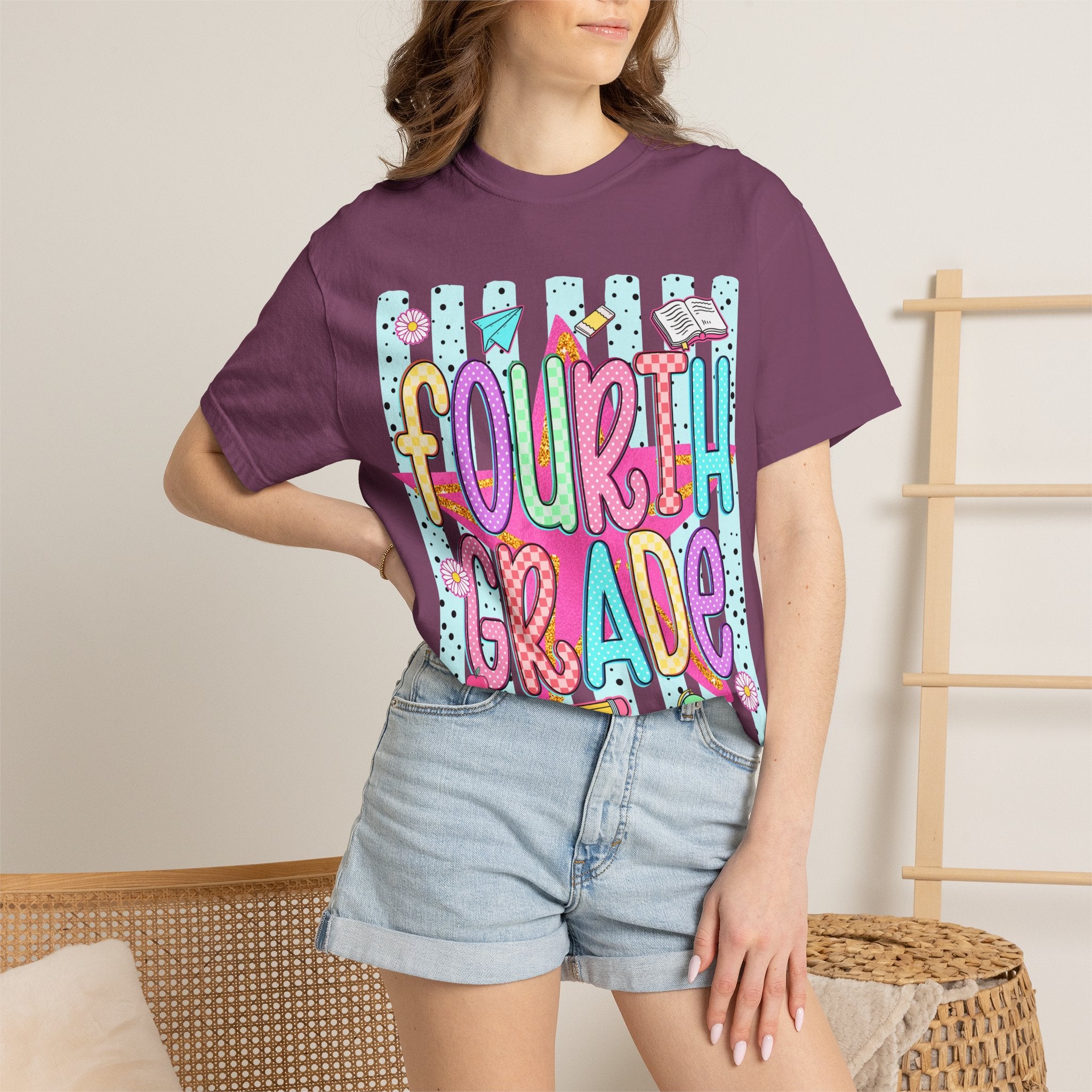 Fourth Grade Colorful Back-to-School T-Shirt