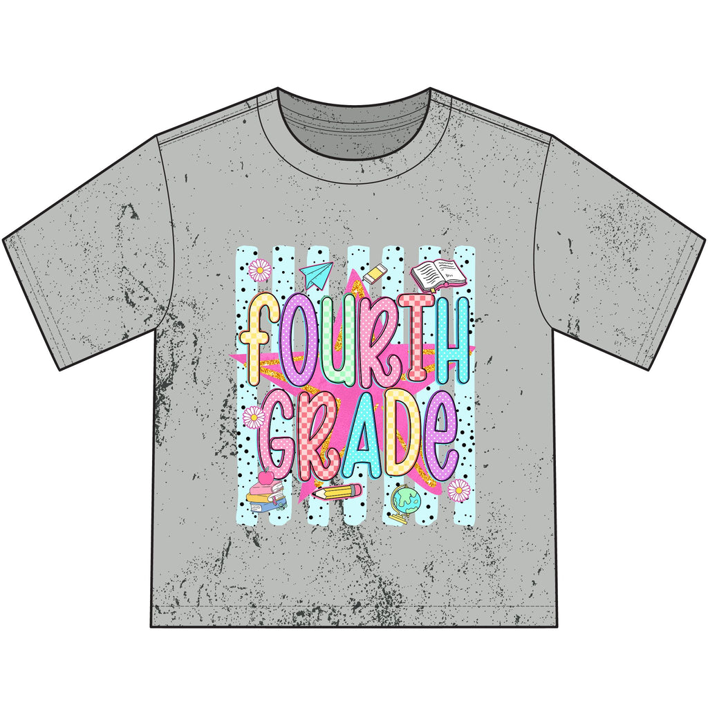 Fourth Grade Kids T-Shirt — Colorful Back-to-School Design