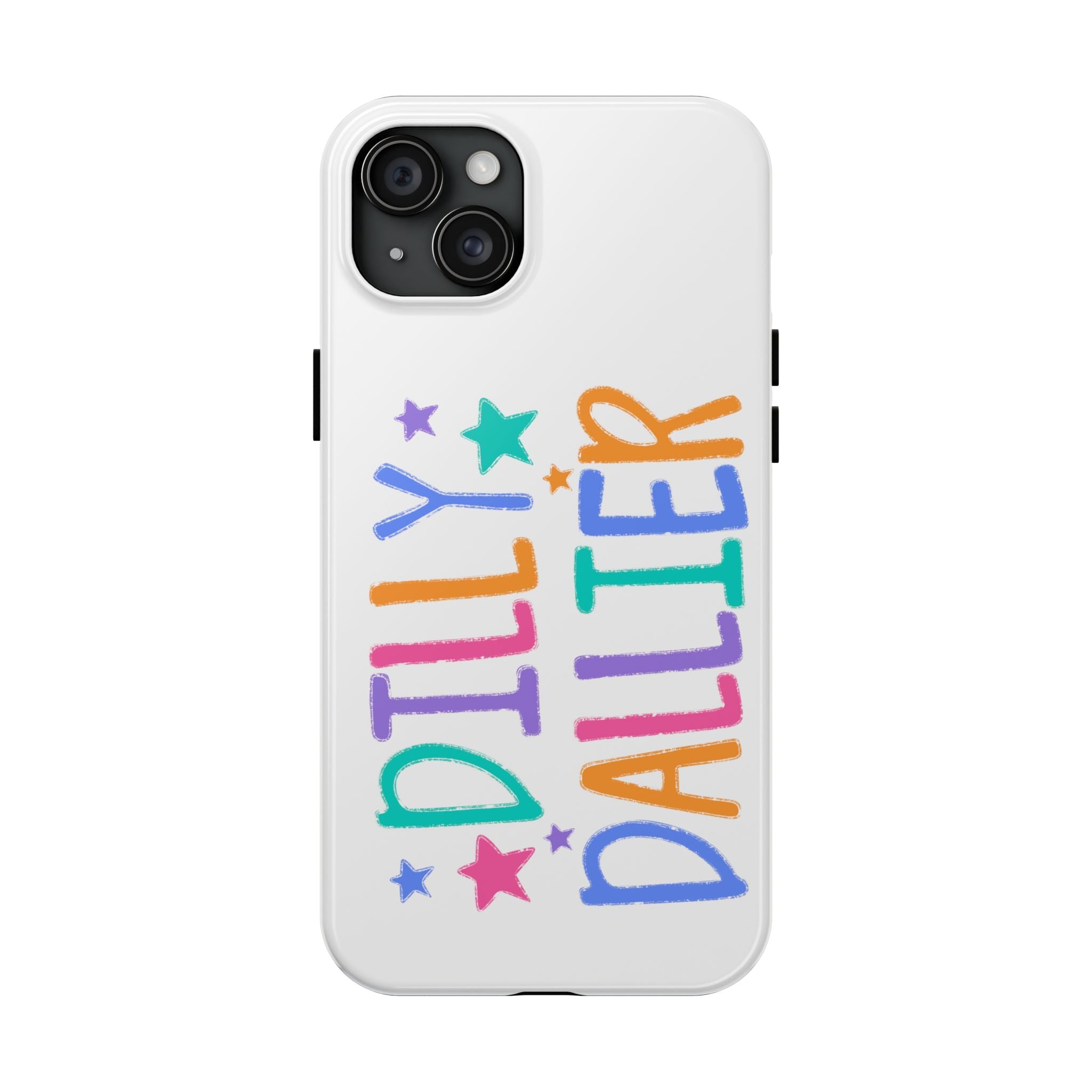 Dilly Dallier Colorful Tough Phone Case — Fun Pastel Stars Protective Cover