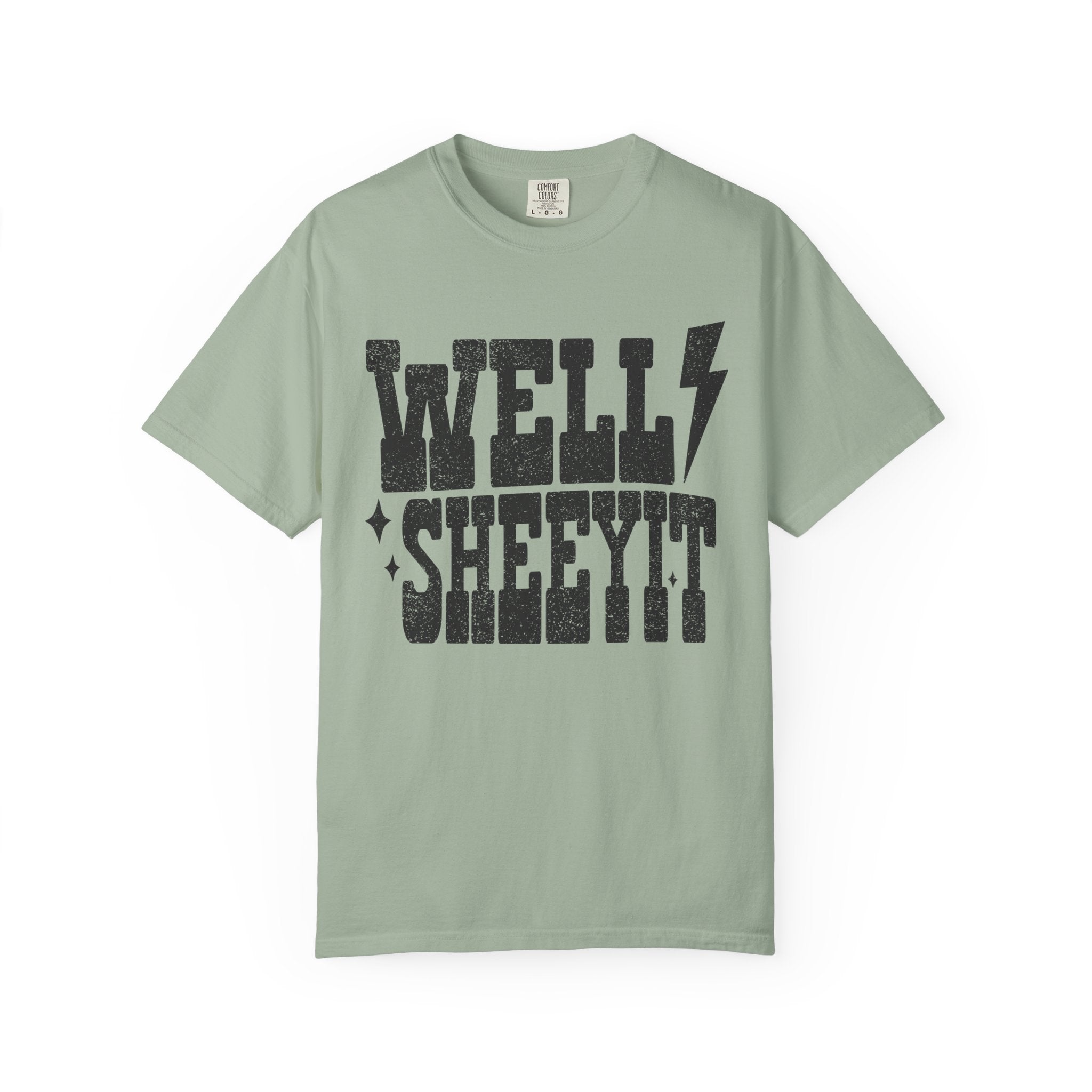 Well Sheeyit T-Shirt — Rustic Vintage Graphic Tee with Lightning Bolt