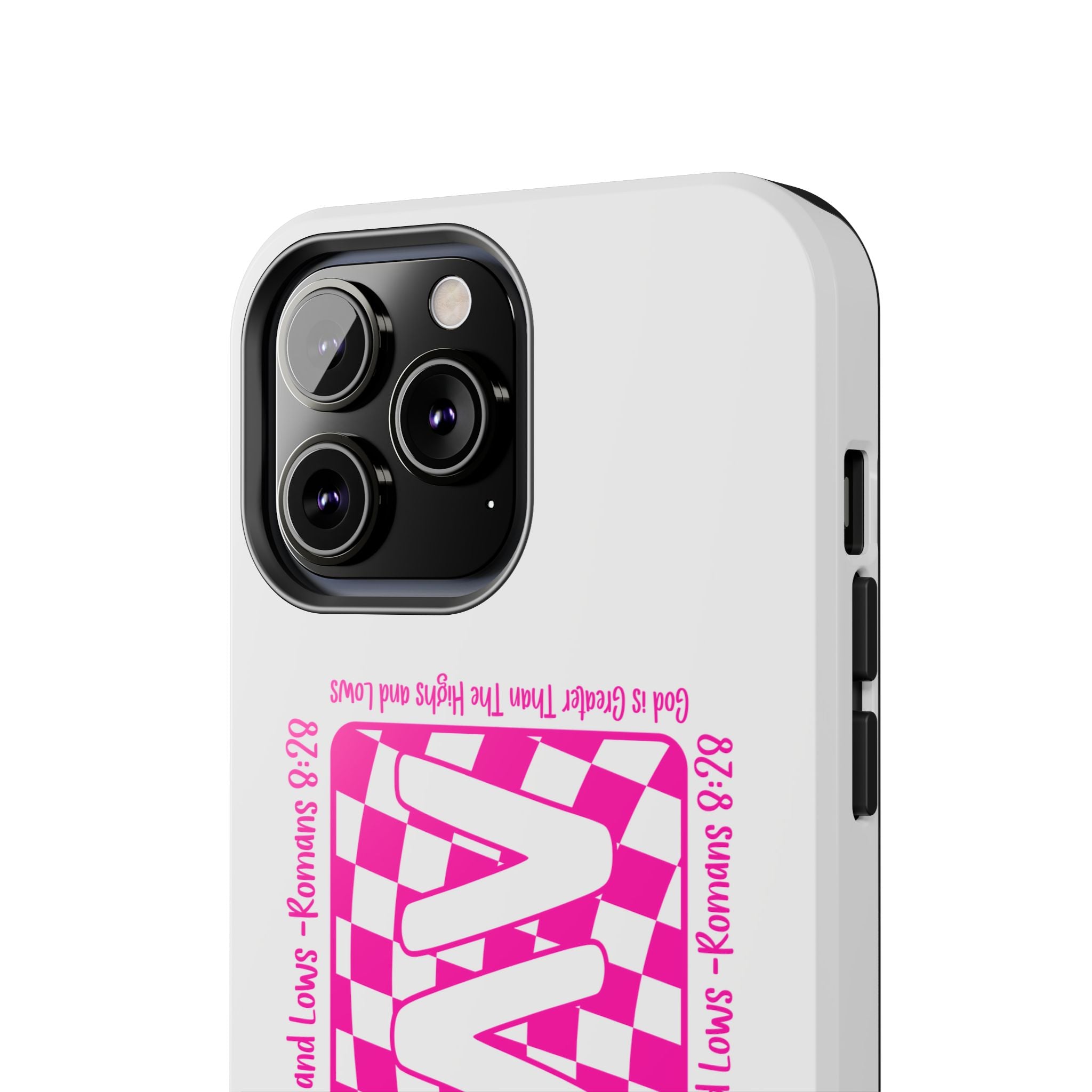 Pink Checker 'GAY' Tough Phone Case — Bold Pride Protective Cover