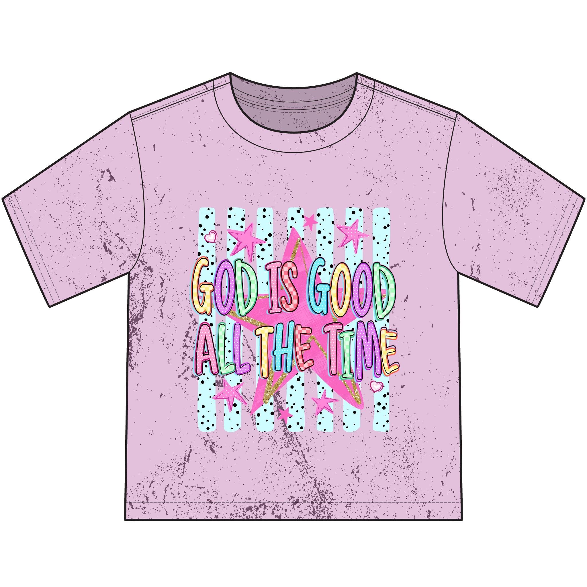 Youth T-Shirt — "God Is Good All The Time" Colorful Faith Tee
