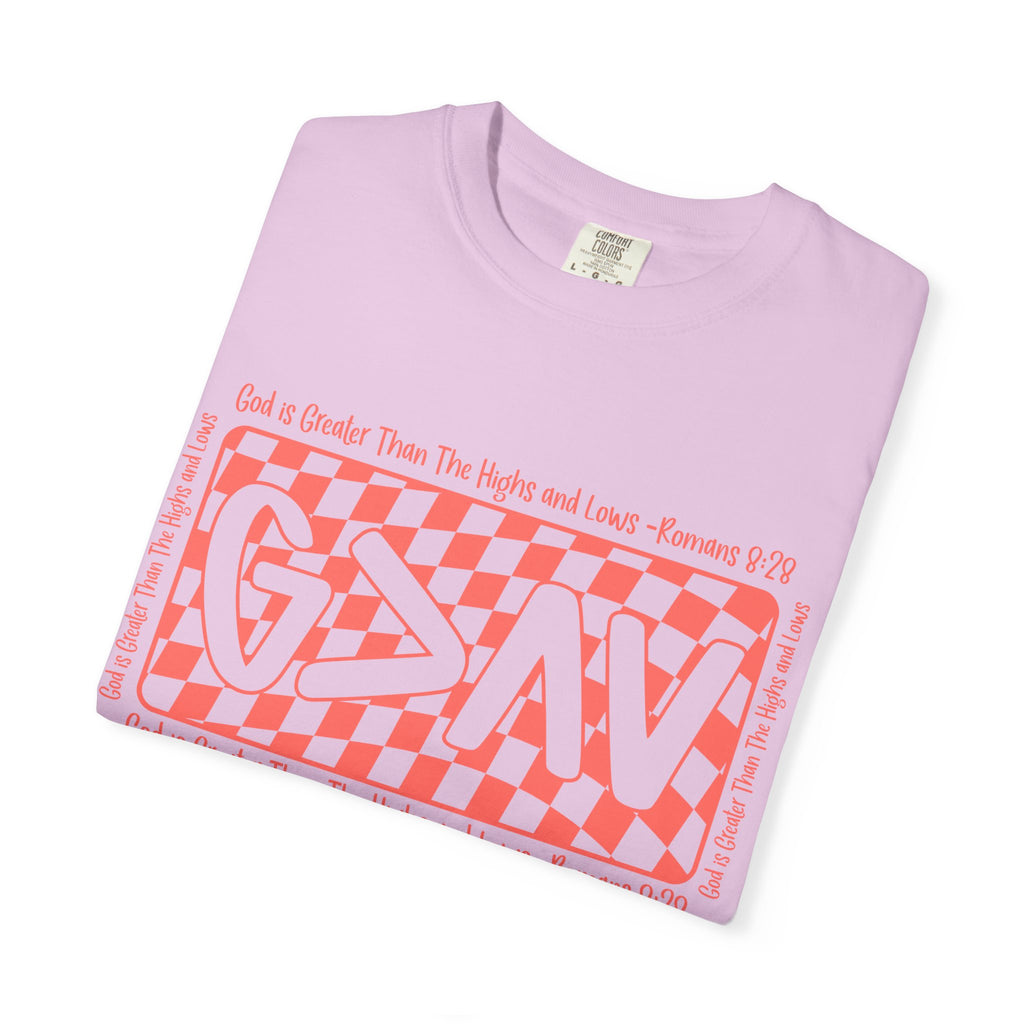 Grateful Dead Vibes Checkerboard Graphic T‑Shirt — 'G?AV' Retro Band Tee
