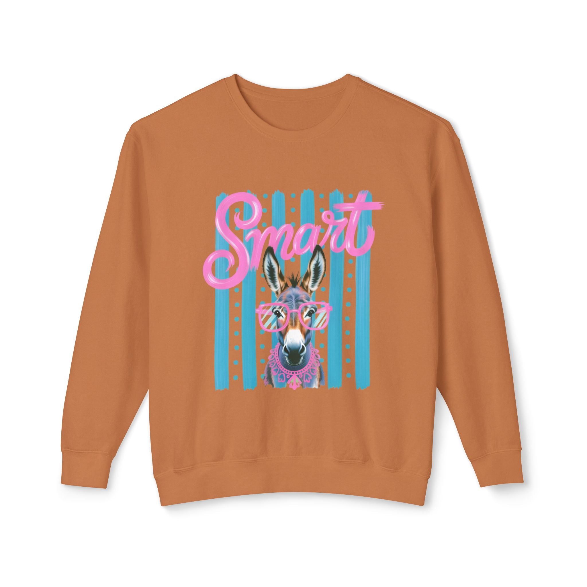Donkey Sweet Crewneck Sweatshirt — 'Sweet' Colorful Donkey Graphic