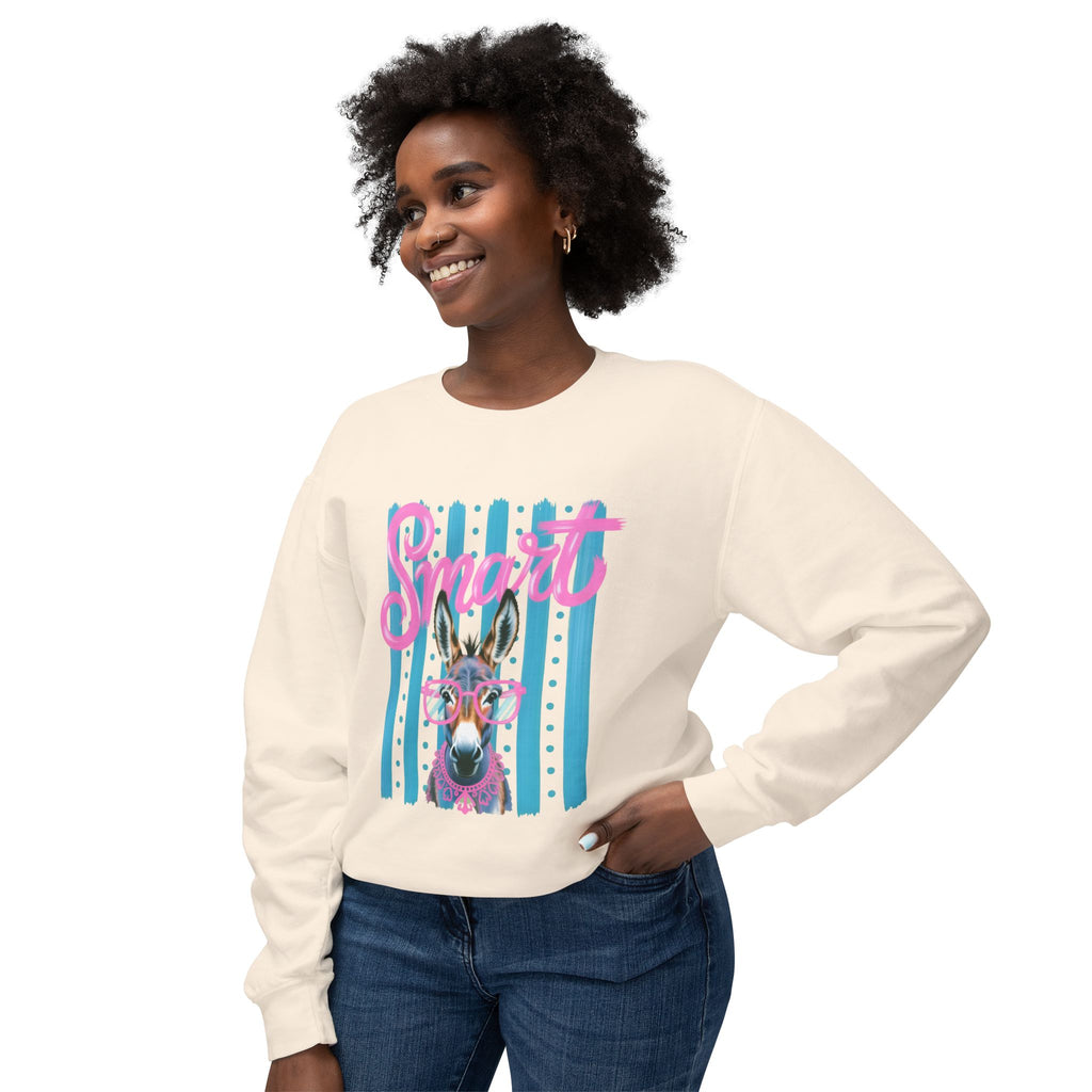 Donkey Sweet Crewneck Sweatshirt — 'Sweet' Colorful Donkey Graphic