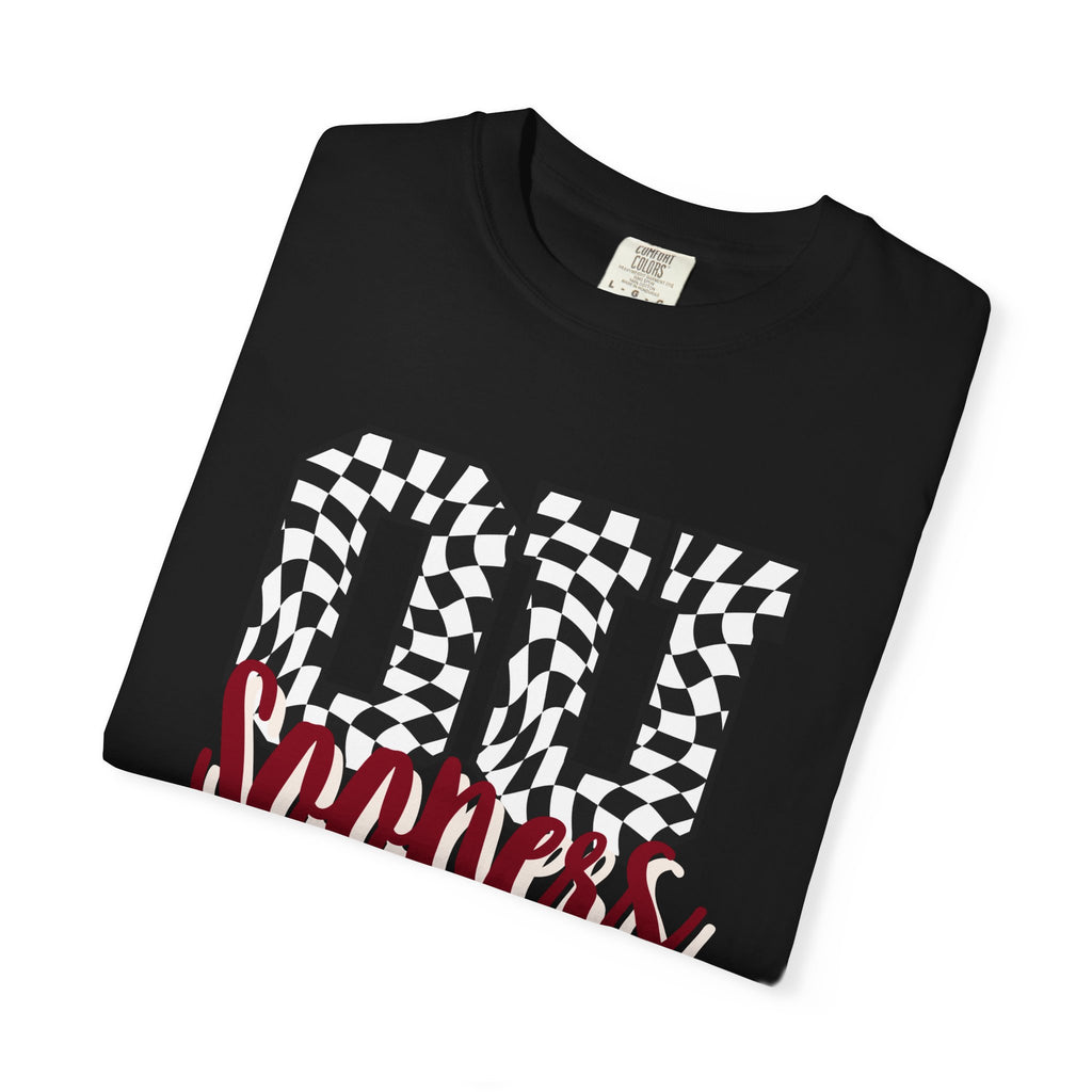 Sooners Checkerboard Tee — '00 Sooners' Vintage Game-Day T-Shirt