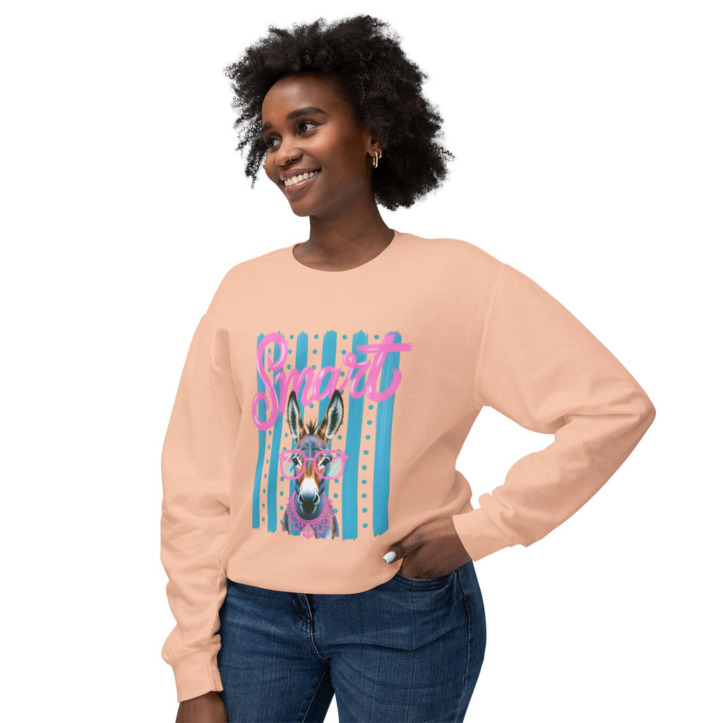 Donkey Sweet Crewneck Sweatshirt — 'Sweet' Colorful Donkey Graphic