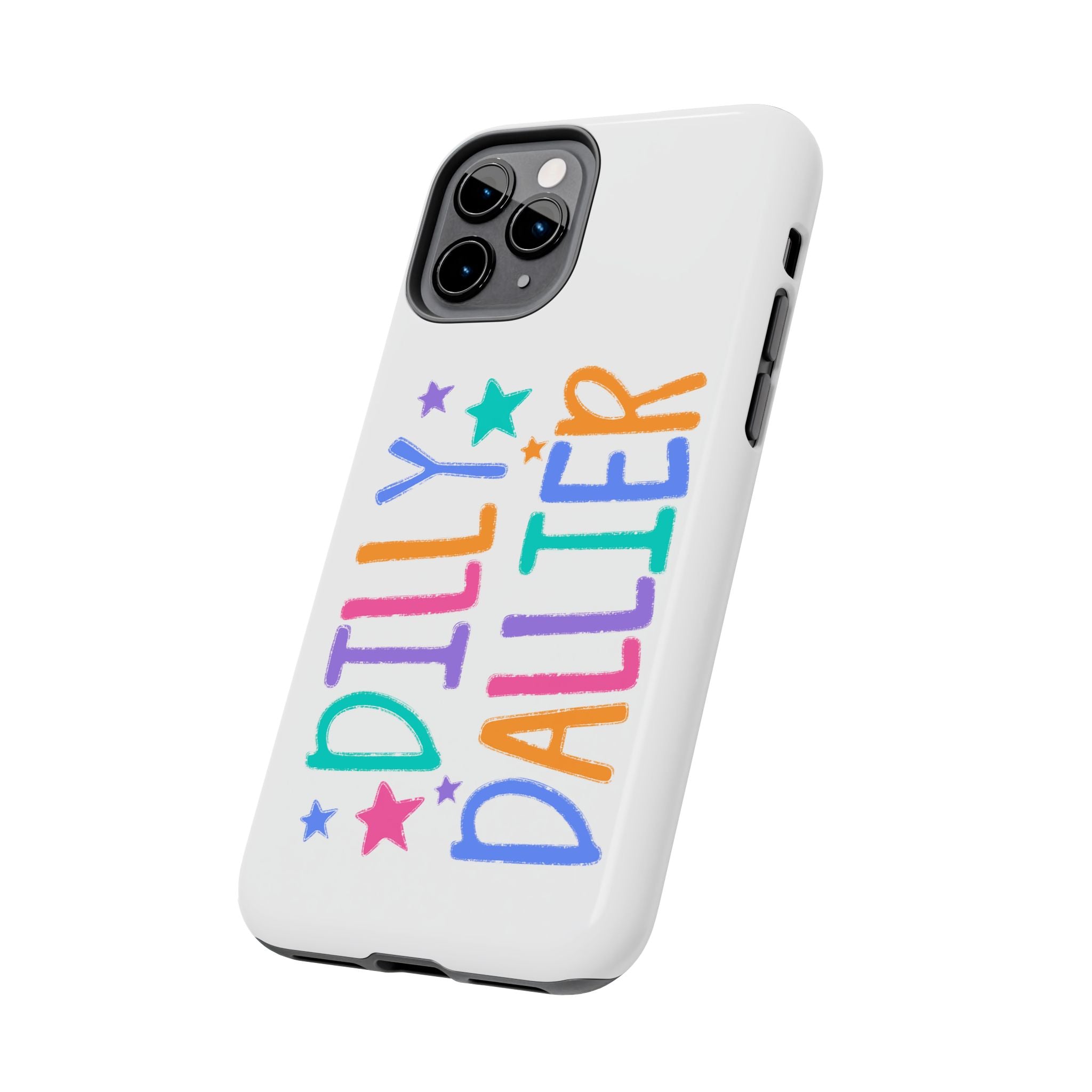 Dilly Dallier Colorful Tough Phone Case — Fun Pastel Stars Protective Cover