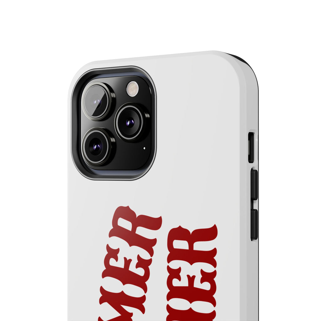 Boomer Sooner Tough Phone Case — Oklahoma Crimson Retro Text Protective Cover