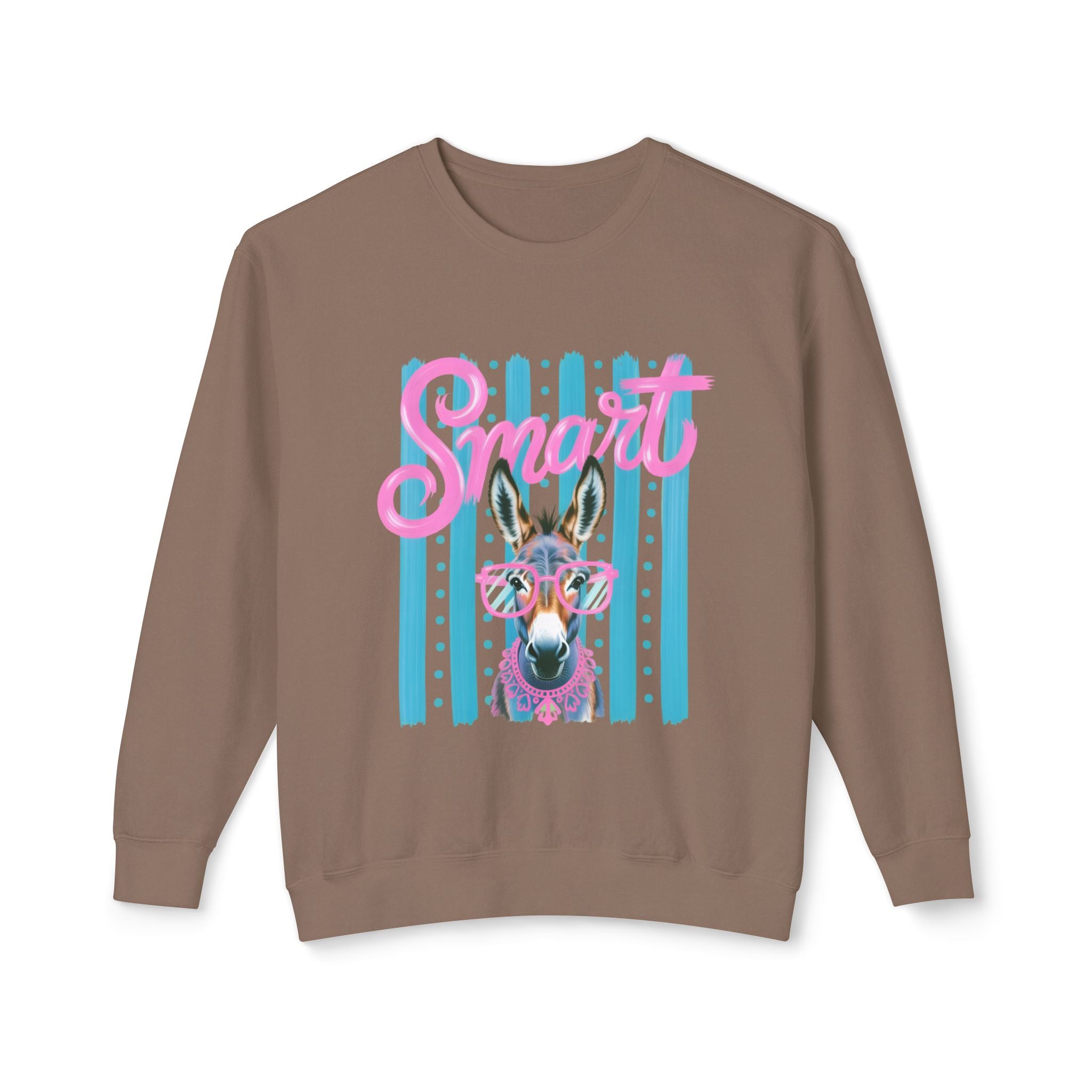 Donkey Sweet Crewneck Sweatshirt — 'Sweet' Colorful Donkey Graphic